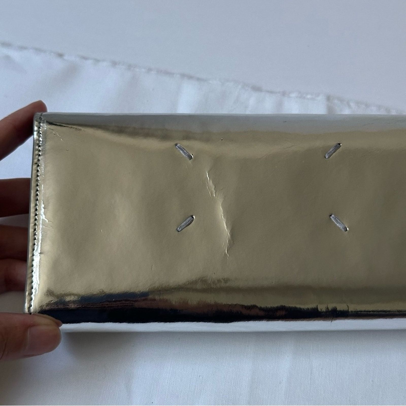 Maison Margiela MM11 Mirror Leather Four-Stitch Long Wallet SS17 Metallic Size ONE SIZE - 7 Thumbnail