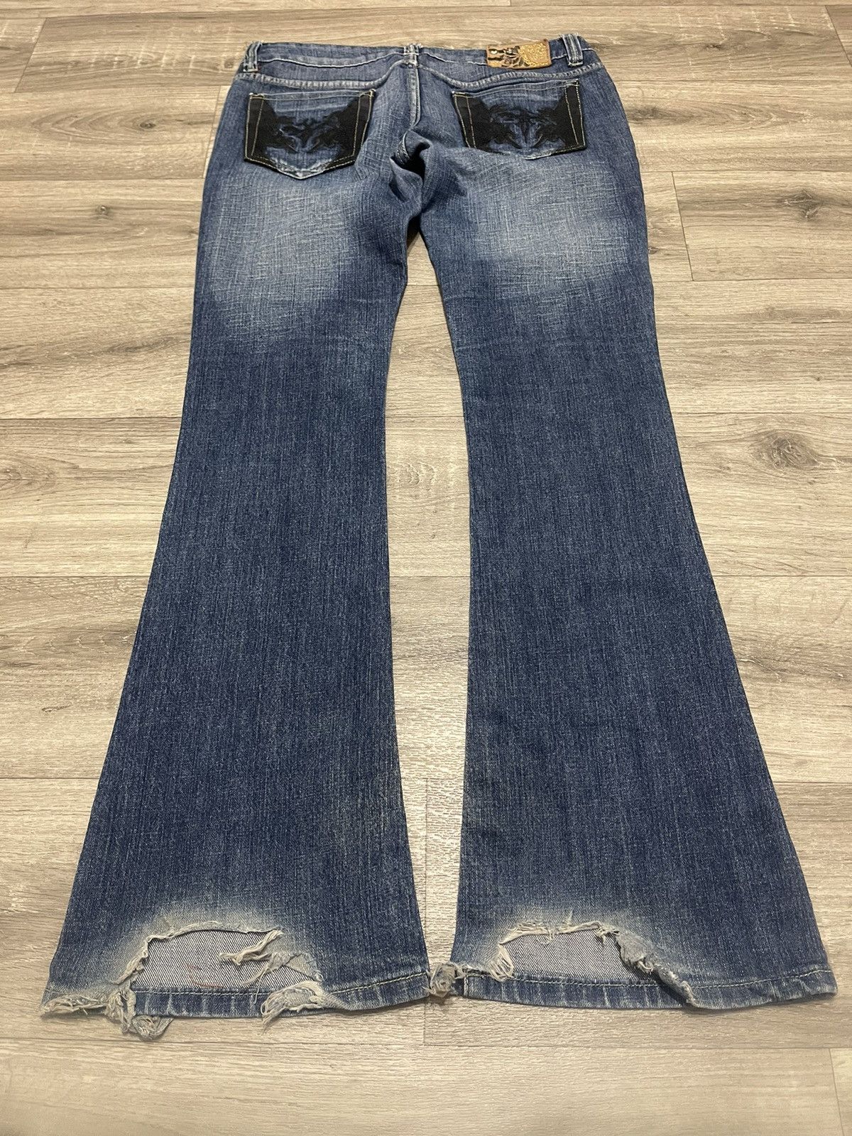Diesel DIESEL ZATINY RIPPED FLARED VINTAGE Y2K JEANS SIZE 29 Size 24" / US 00 / IT 34 - 3 Thumbnail