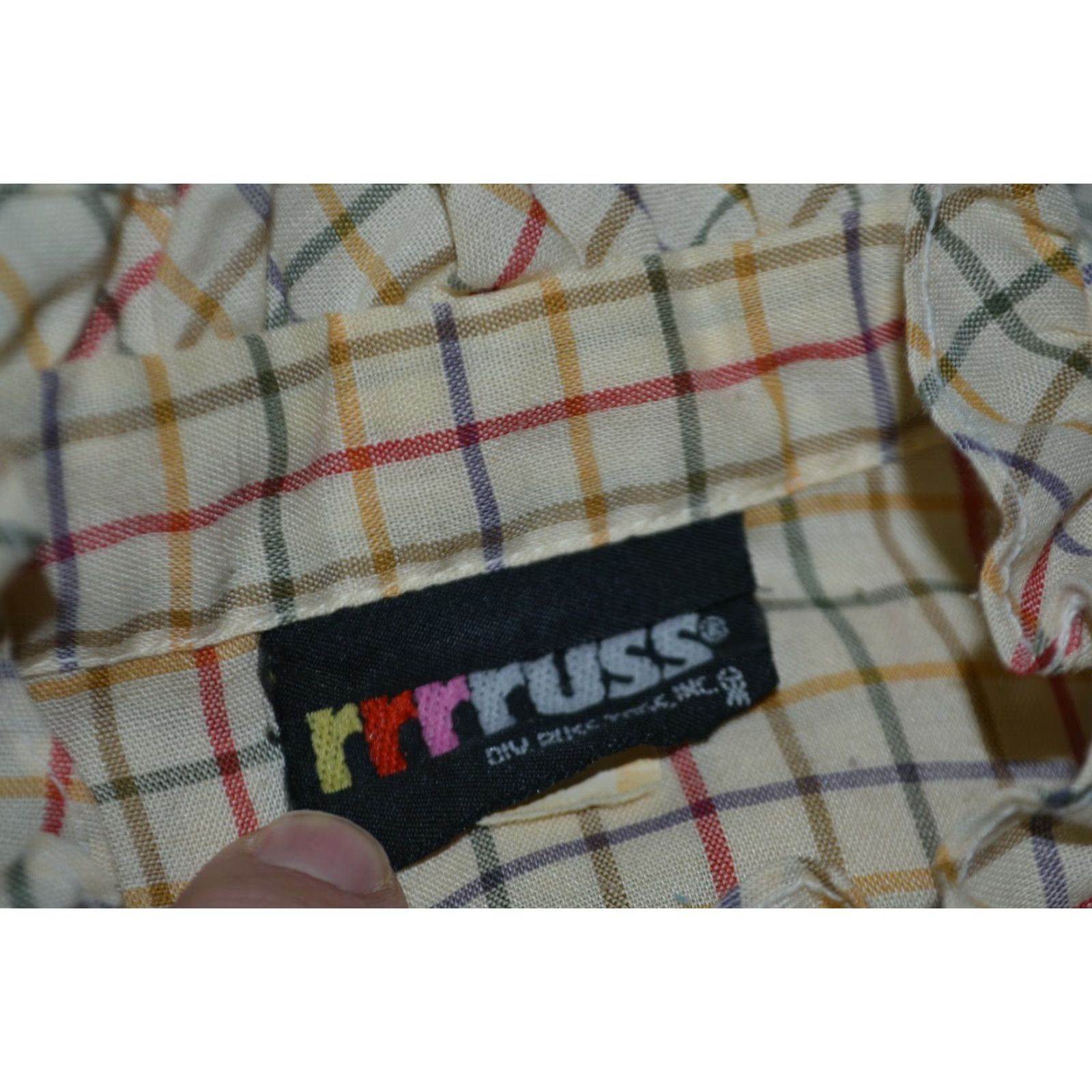 Vintage VINTAGE Russ Togs Blouse Shirt Plaid Button-Down Short Sleeve Size 14 Beige Womens Size XL / US 12-14 / IT 48-50 - 3 Thumbnail