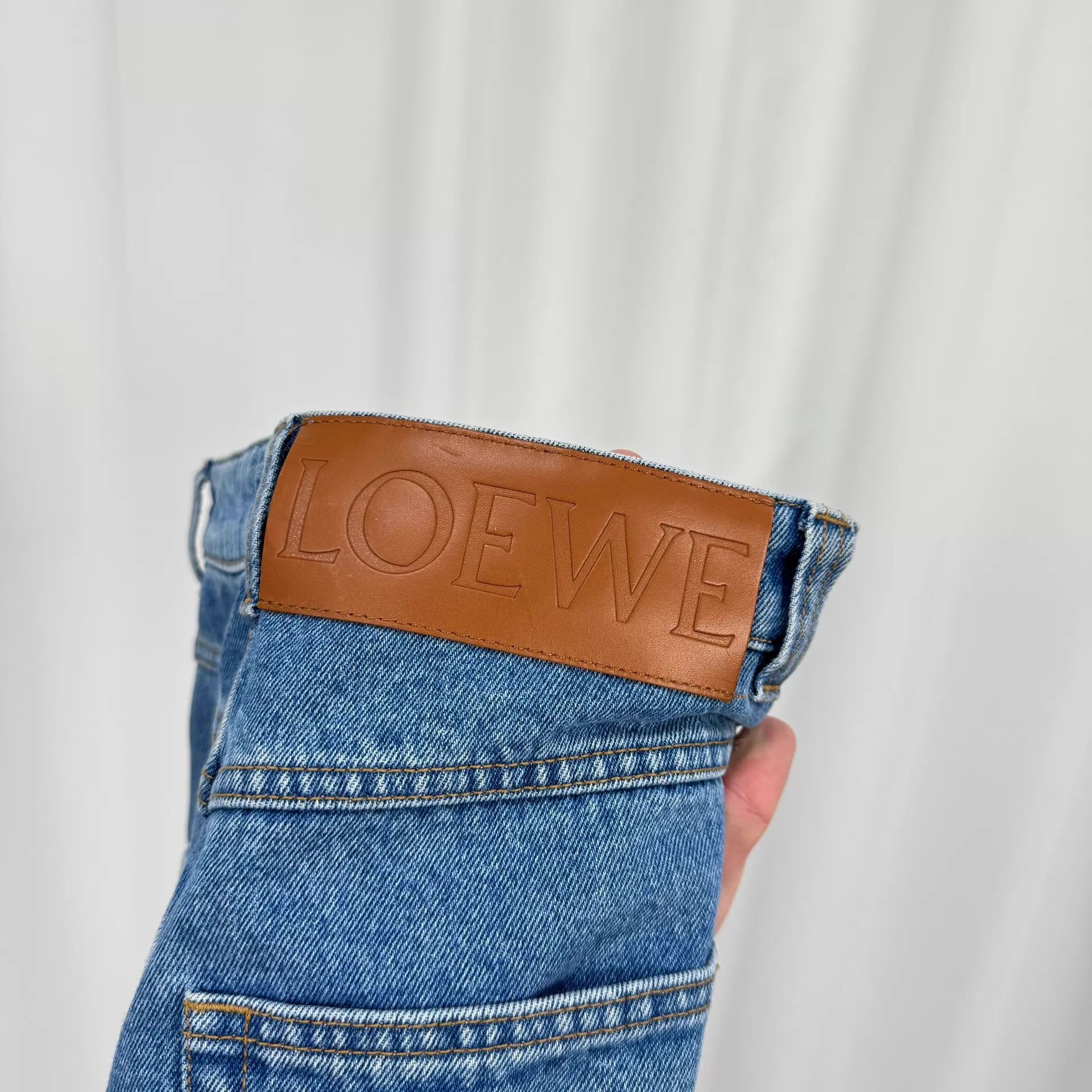 Loewe Loewe Washed Leather Patch Jeans 34 99 New Size 24" / US 00 / IT 34 - 6 Thumbnail