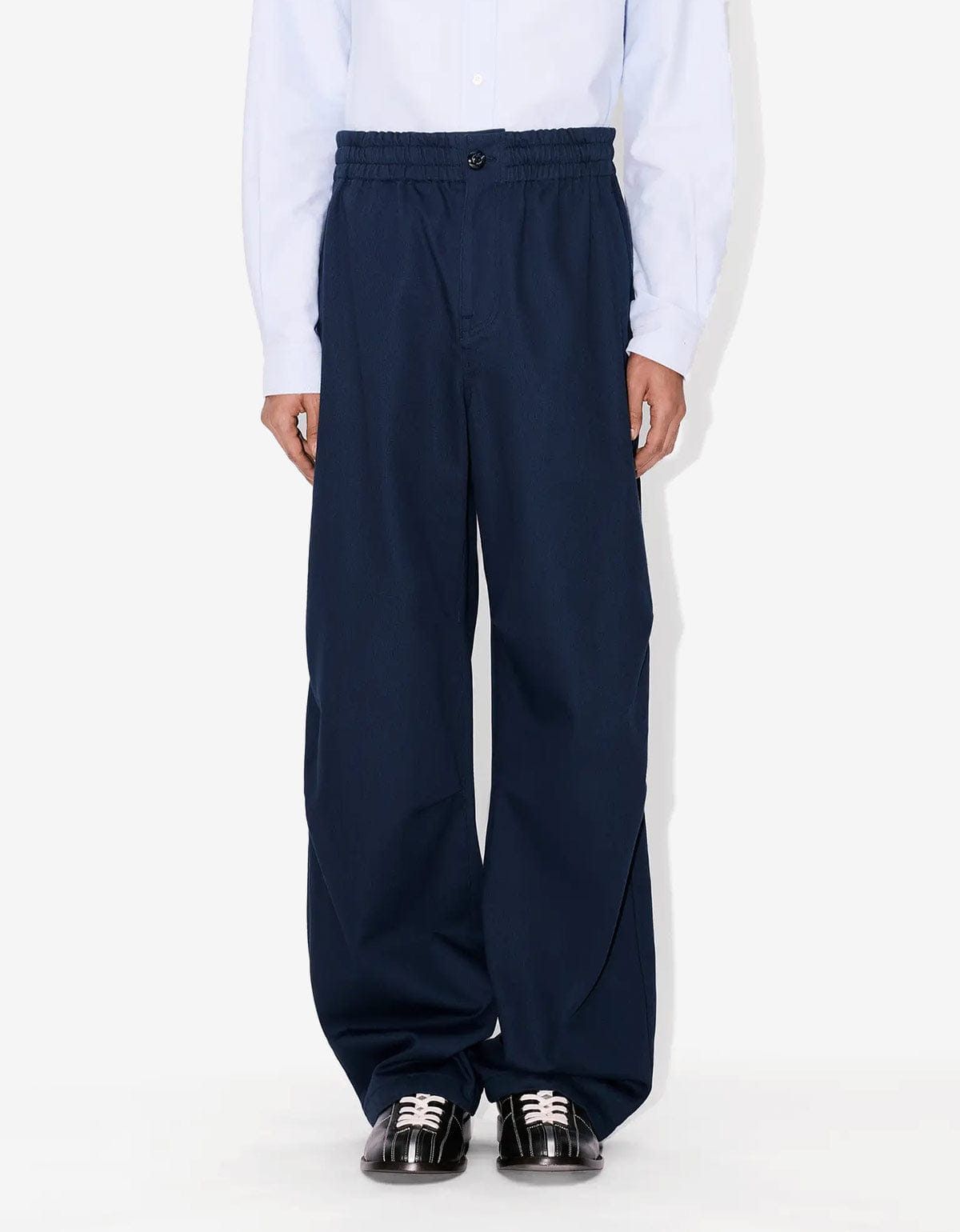 Kenzo Kenzo Blue Elasticated Herringbone Trousers Size US 32 / EU 48 - 2 Thumbnail