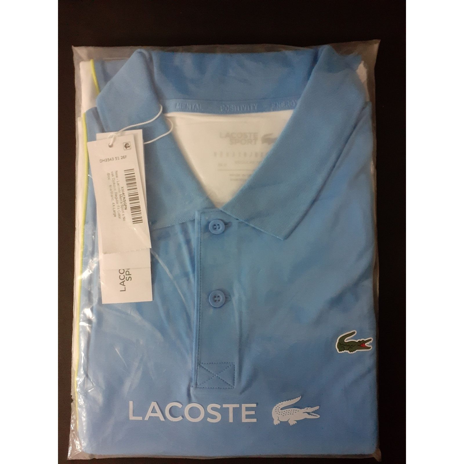 Lacoste Lacoste Men's Sport Novak Djokovic Regular Fit Polo Blue 4XL Size US XXL / EU 58 / 5 - 2 Thumbnail