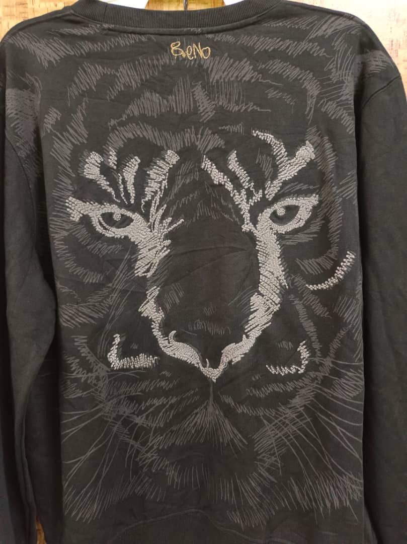 Designer × Japanese Brand Burando Eno Back Overprint/Emboidered Tiger Sweatshirt Size US XXL / EU 58 / 5 - 3 Thumbnail