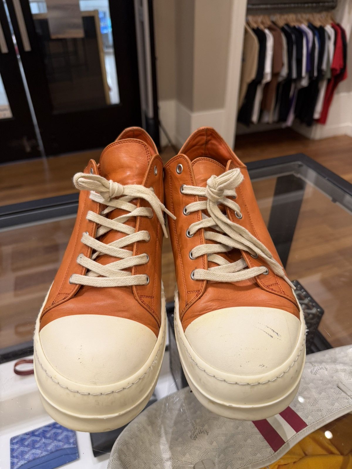 Rick Owens Rick Owens Ramone Lows -Orange Size US 11 / EU 44 - 5 Thumbnail