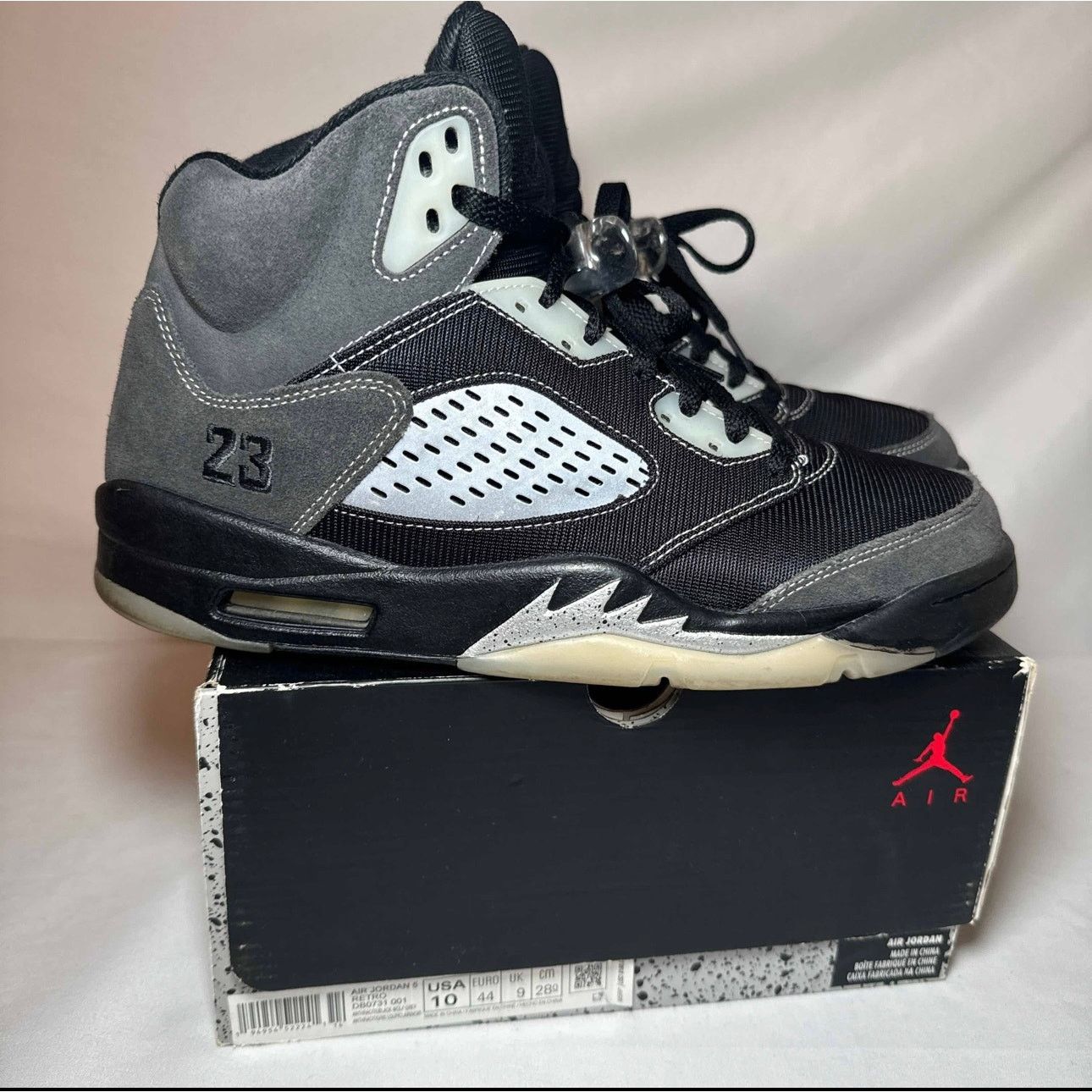 Size 10 - Nike Air Jordan 5 Retro Anthracite Men's Shoes