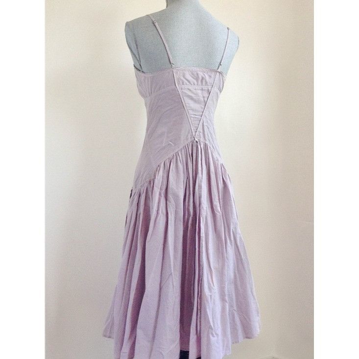 Armani Exchange Armani Exchange Archival Lavender Silk Cotton Midi Dress 4 W Size S / US 4 / IT 40 - 11 Thumbnail