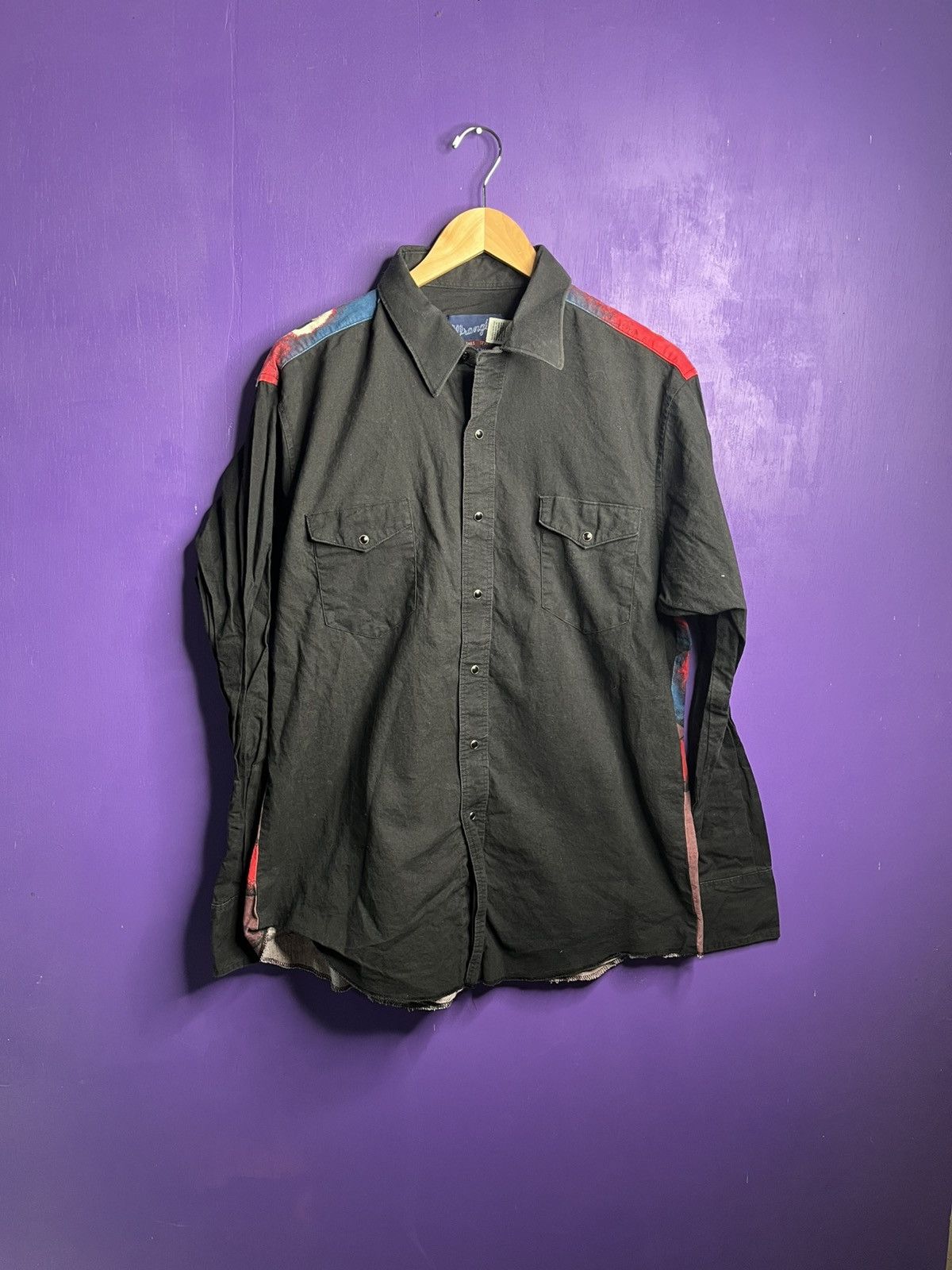 Vintage × Wrangler Vintage 90s Wrangler running bulls pearl snap shirt Size US XL / EU 56 / 4 - 1 Thumbnail