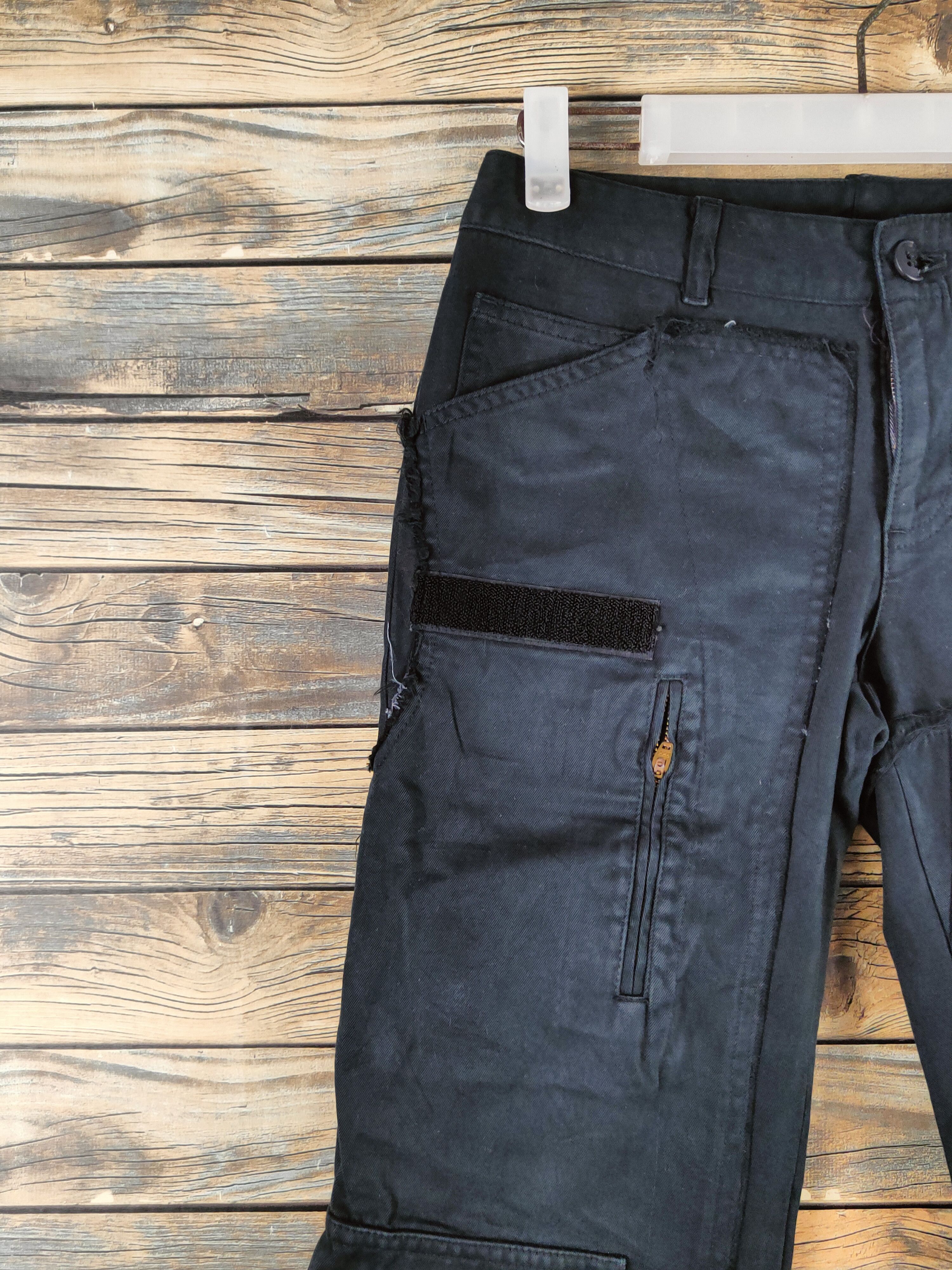 Japanese Brand DL Masculo Black Multipocket Cargo Pants #46-364 Size 26" / US 2 / IT 38 - 3 Thumbnail