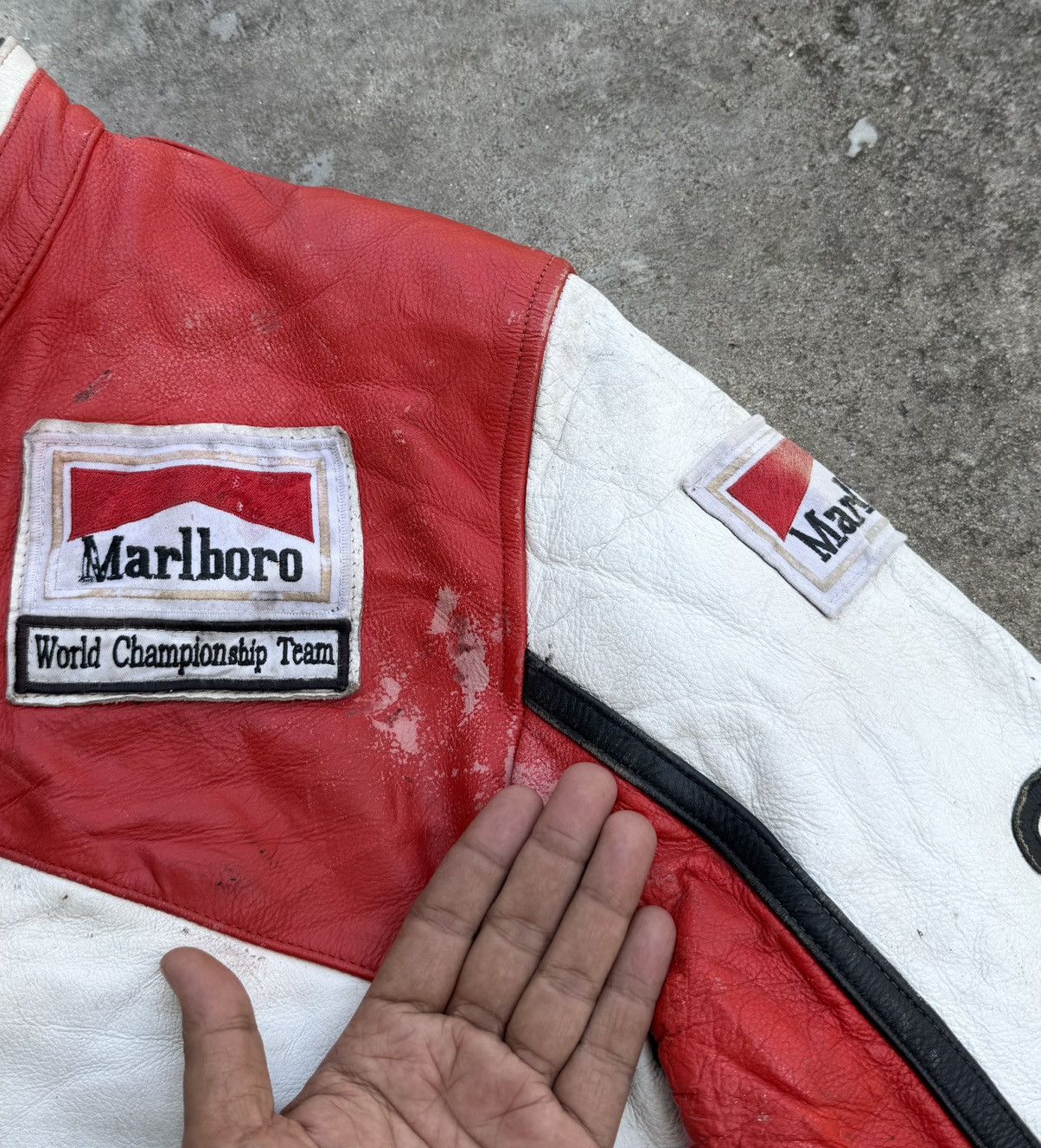 Marlboro Rare 90s Vintage Marlboro Racing Motorsport Leather Jacket Size US M / EU 48-50 / 2 - 8 Thumbnail