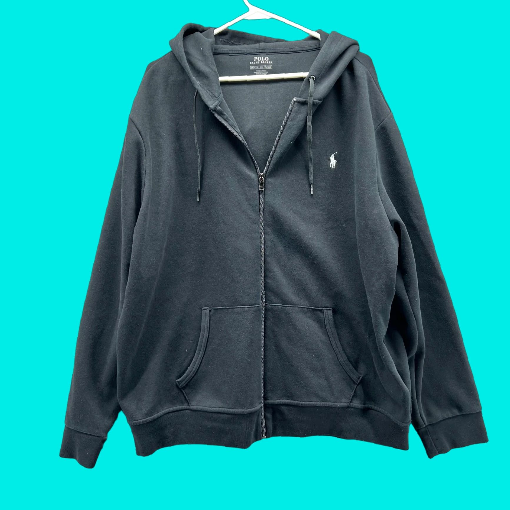 Polo Ralph Lauren VINTAGE Polo Ralph Lauren Hoodie Mens 2XL Black Full Zip Sweatshirt Double Knit Performance Size US XXL / EU 58 / 5 - 1 Thumbnail