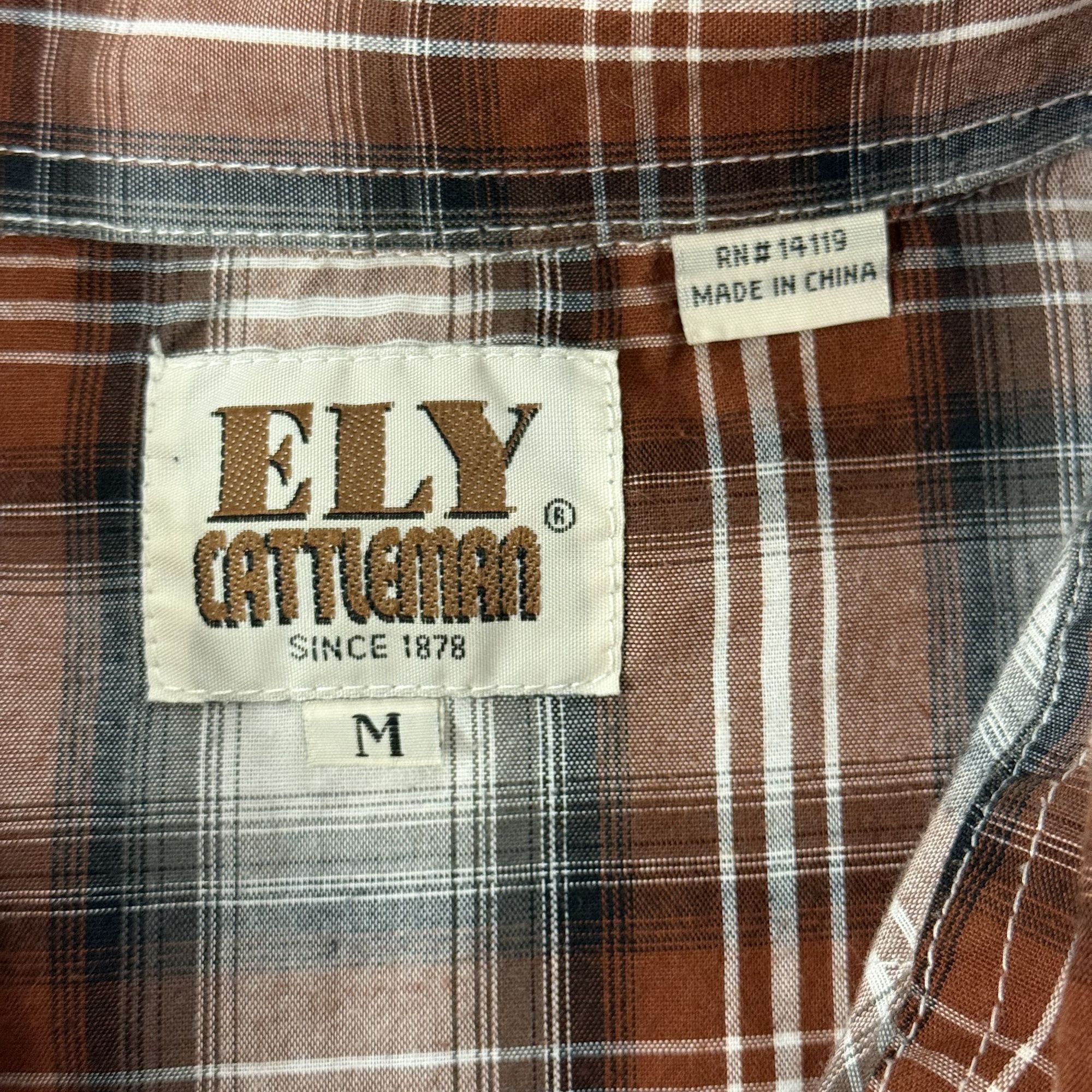 Other Vtg Ely Cattleman SHADOW PLAID Cowboy WESTERN Shirt Size US M / EU 48-50 / 2 - 4 Thumbnail