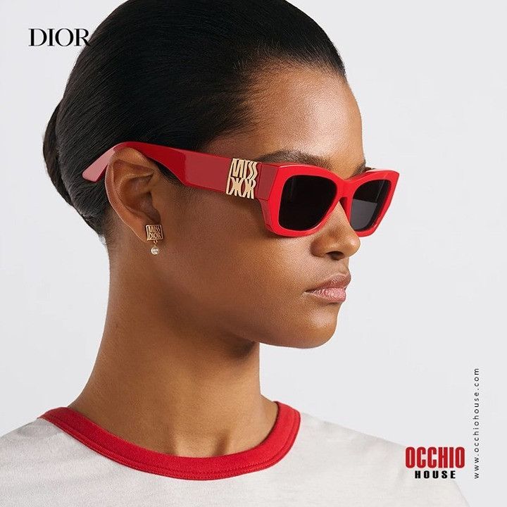 Dior Dior MISSDIOR S1I 73A0 Sunglasses Pink Cat Eye Frame Size ONE SIZE - 7 Thumbnail
