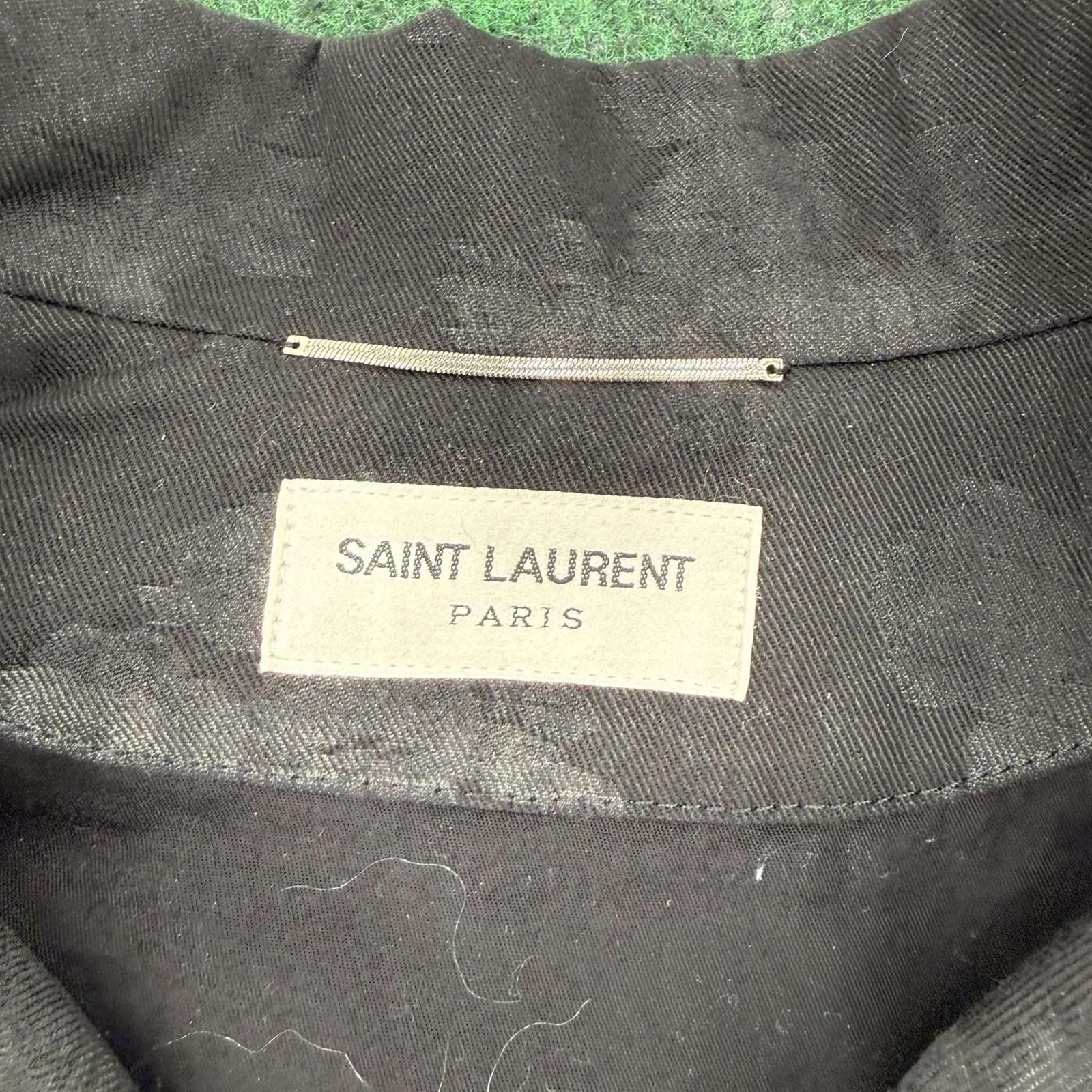 Saint Laurent Paris Saint Laurent Floral Sleeveless Denim Jacket L Used Size US L / EU 52-54 / 3 - 2 Thumbnail