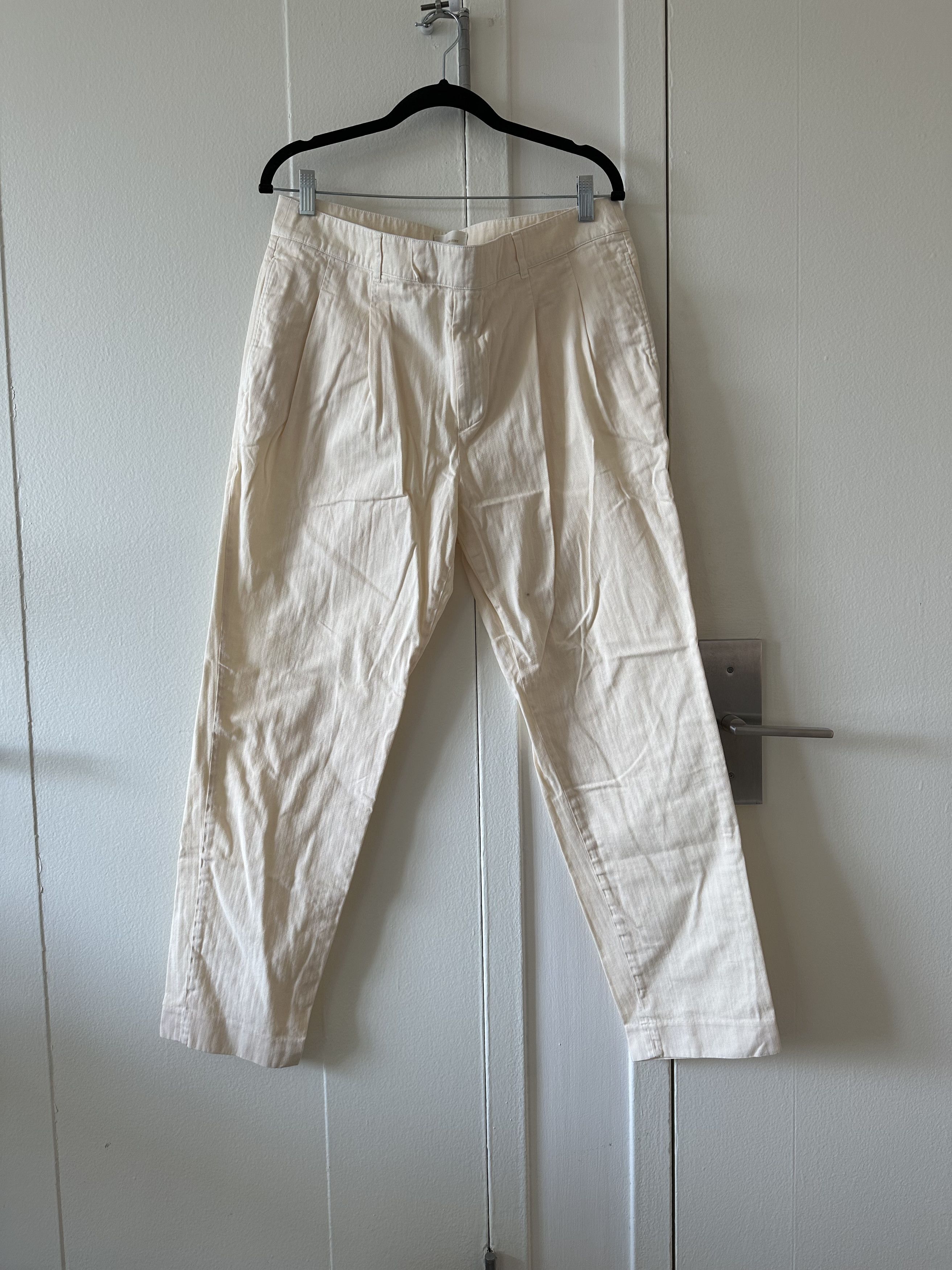 image of Aime Leon Dore Pleated Trousers in Cream, Men's (Size 34)