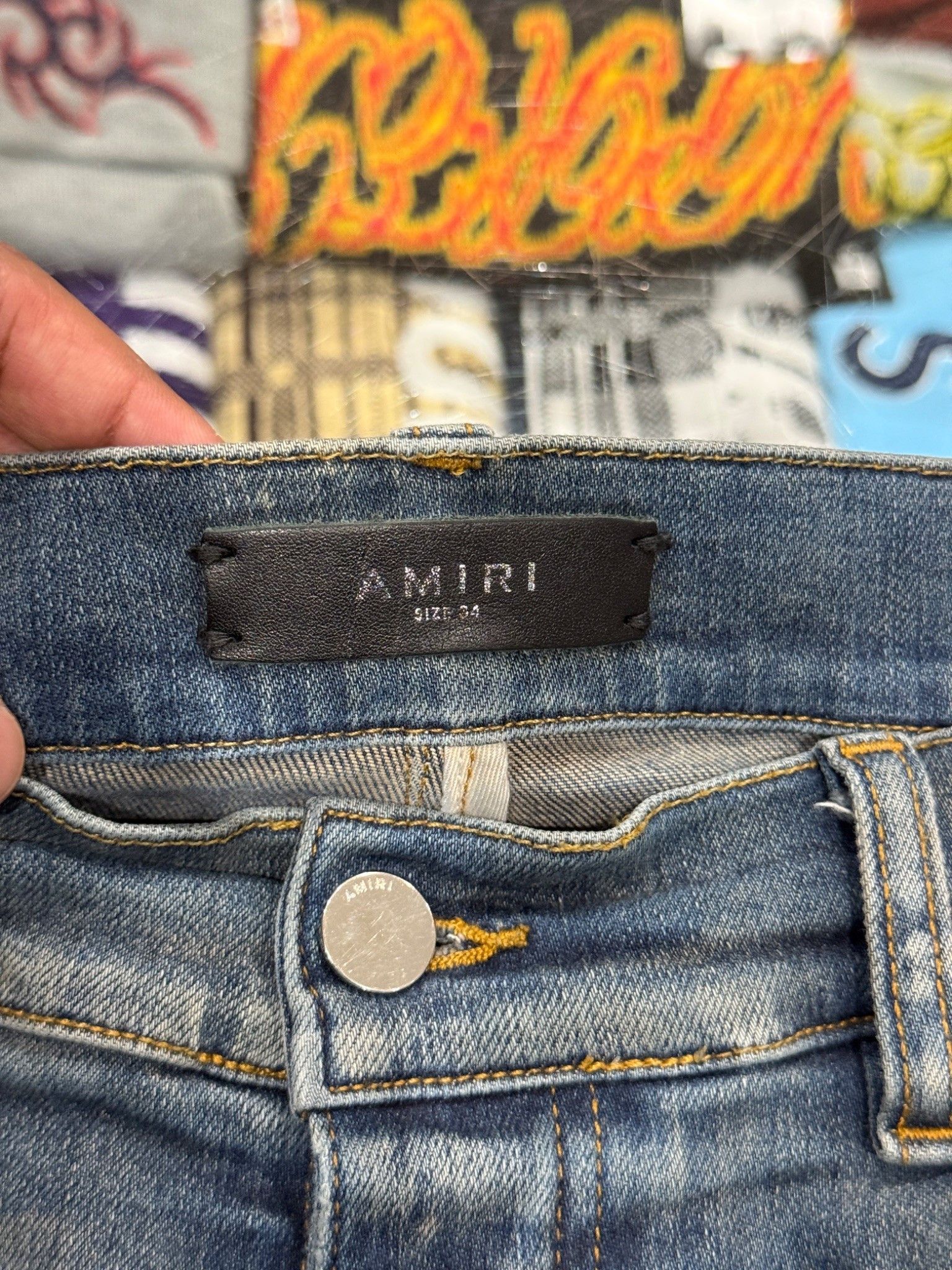 Amiri Amiri MX1 Plaid Patch Jeans Blue Size US 34 / EU 50 - 5 Thumbnail