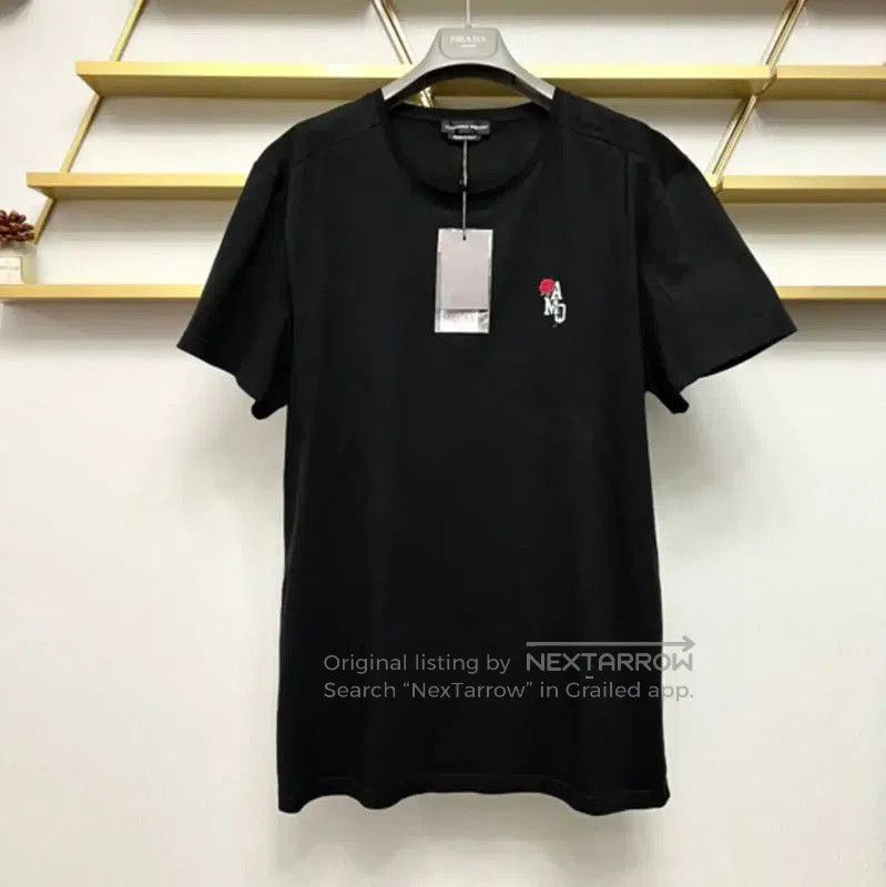Alexander McQueen Alexander McQUEEN Black Cotton Embroidered Short Sleeve Tee Size US L / EU 52-54 / 3 - 1 Thumbnail