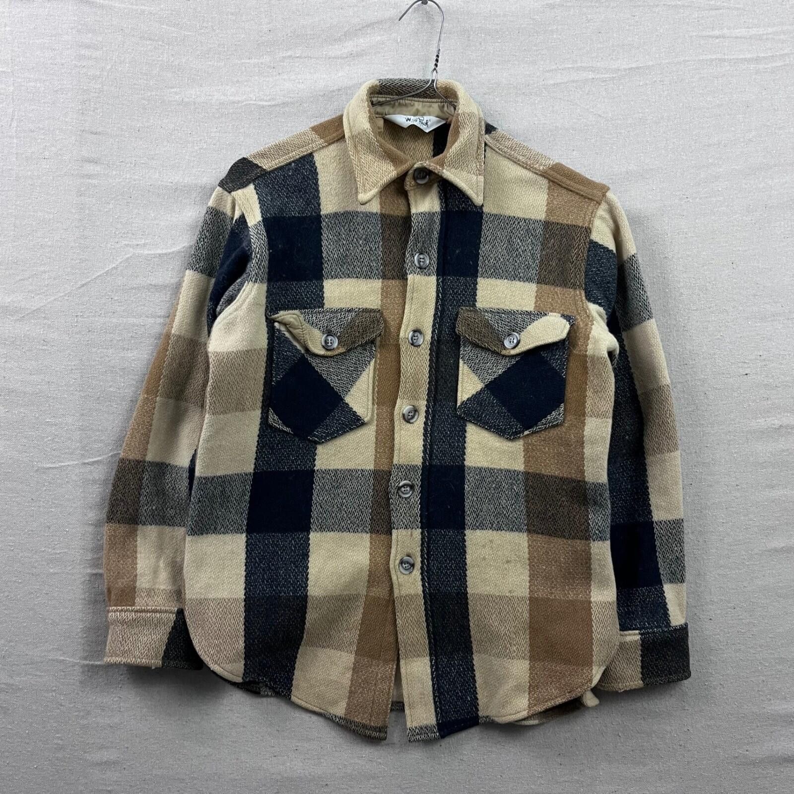 Other Woolrich Plaid Flannel Shirt Mens Medium Brown Tan Heavy Woo Size US M / EU 48-50 / 2 - 1 Thumbnail
