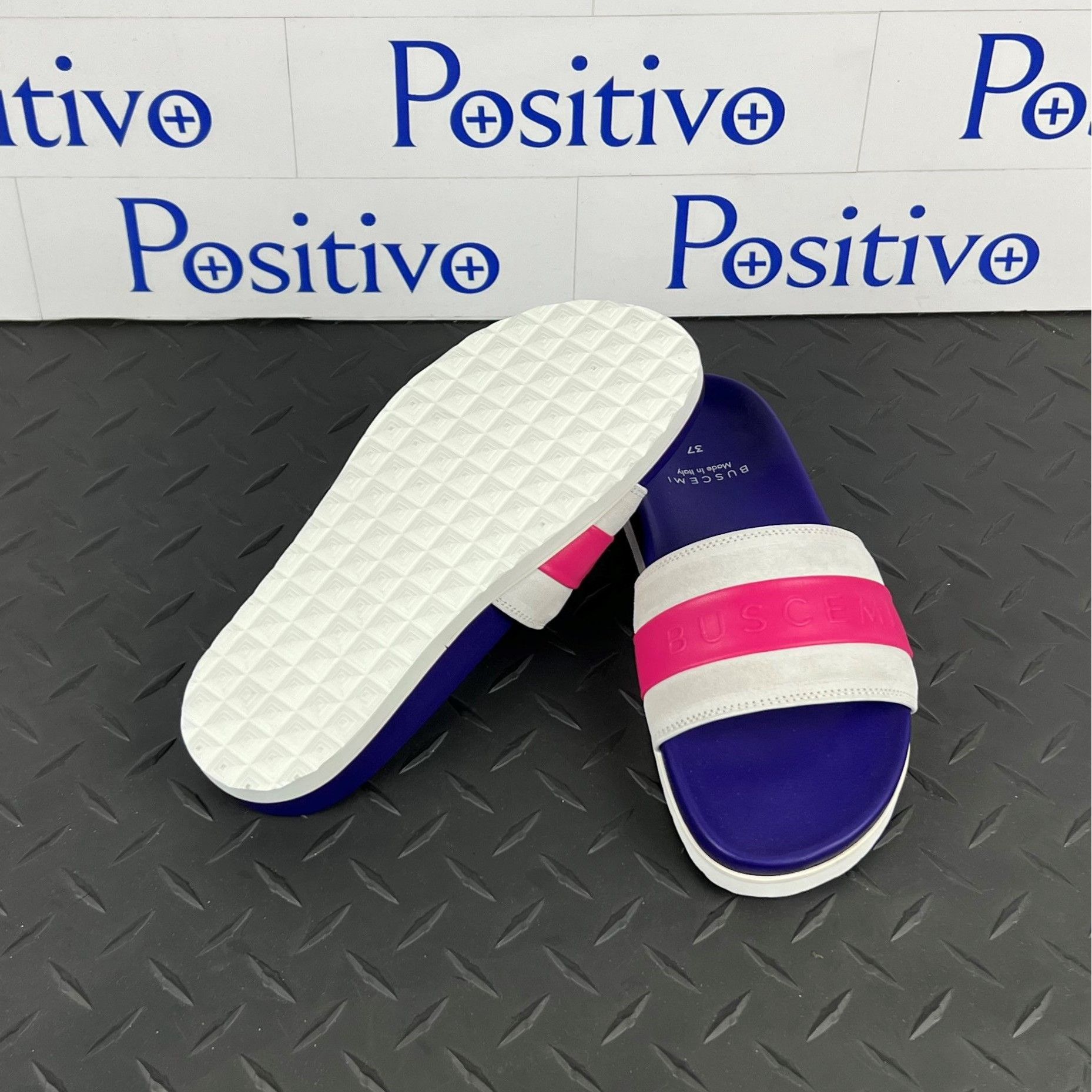 Buscemi Buscemi Slide Sport Purple Trio Leather Sandals US 7 EU 37 Size US 7 / IT 37 - 6 Thumbnail