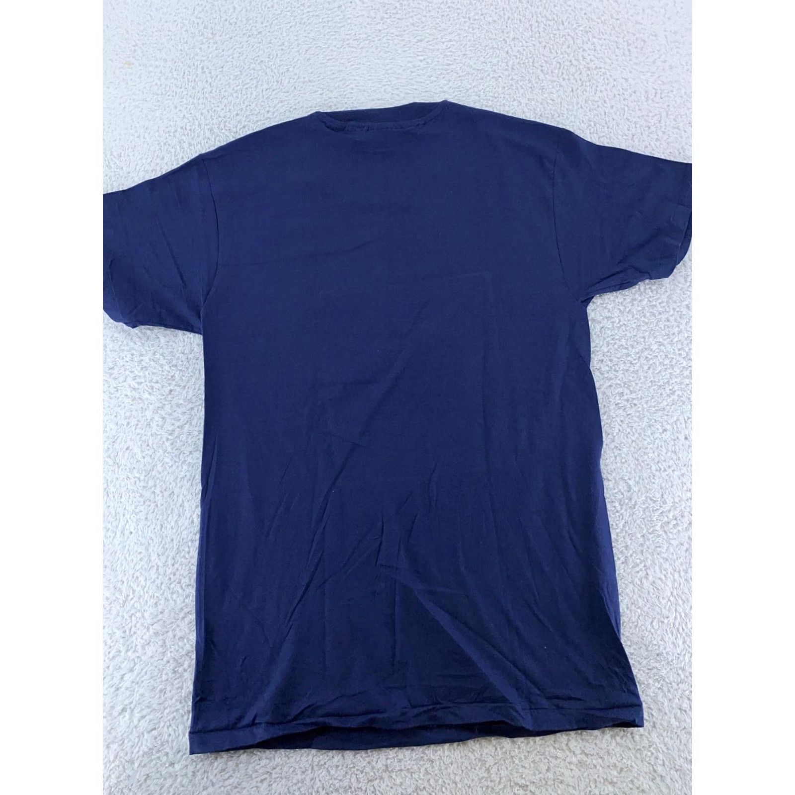 Hanes VINTAGE Hanes Pocket Shirt Mens S Blue Cotton Crew Neck Short Sleeve Solid 90s Mens Size US S / EU 44-46 / 1 - 4 Thumbnail