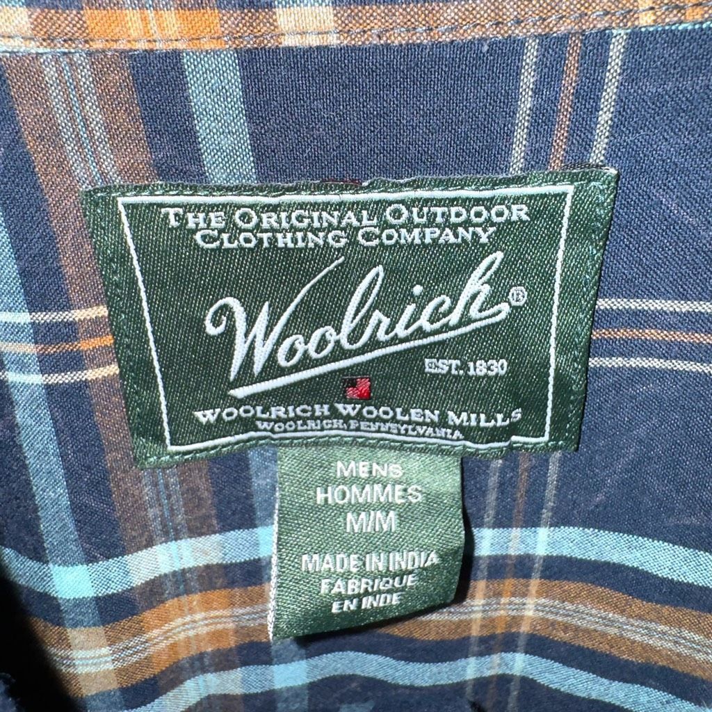 Woolrich Woolen Mills Woolrich 90s Blue Plaid Button Down Shirt Sz M Size US M / EU 48-50 / 2 - 2 Thumbnail