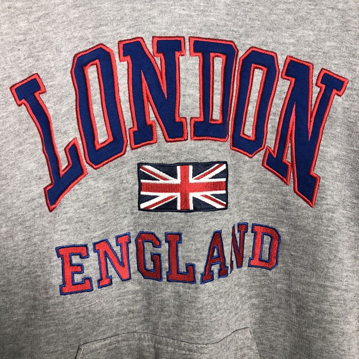 Japanese Brand 📌Vintage Hoodie Pull Over London England Big Logo Embroidery Size US M / EU 48-50 / 2 - 16 Thumbnail