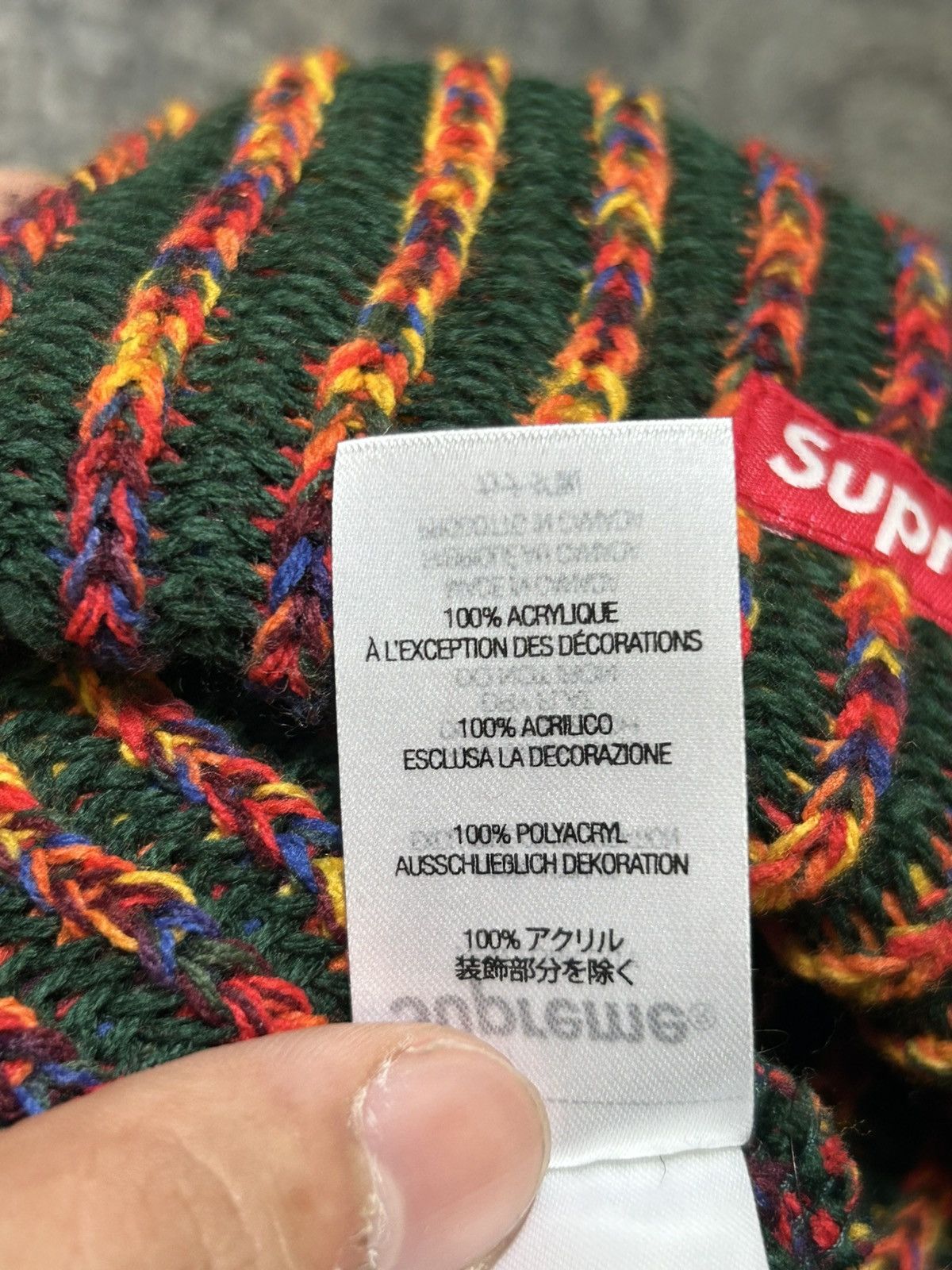 Supreme Supreme Rainbow Loose Gauge Beanie Size ONE SIZE - 5 Thumbnail