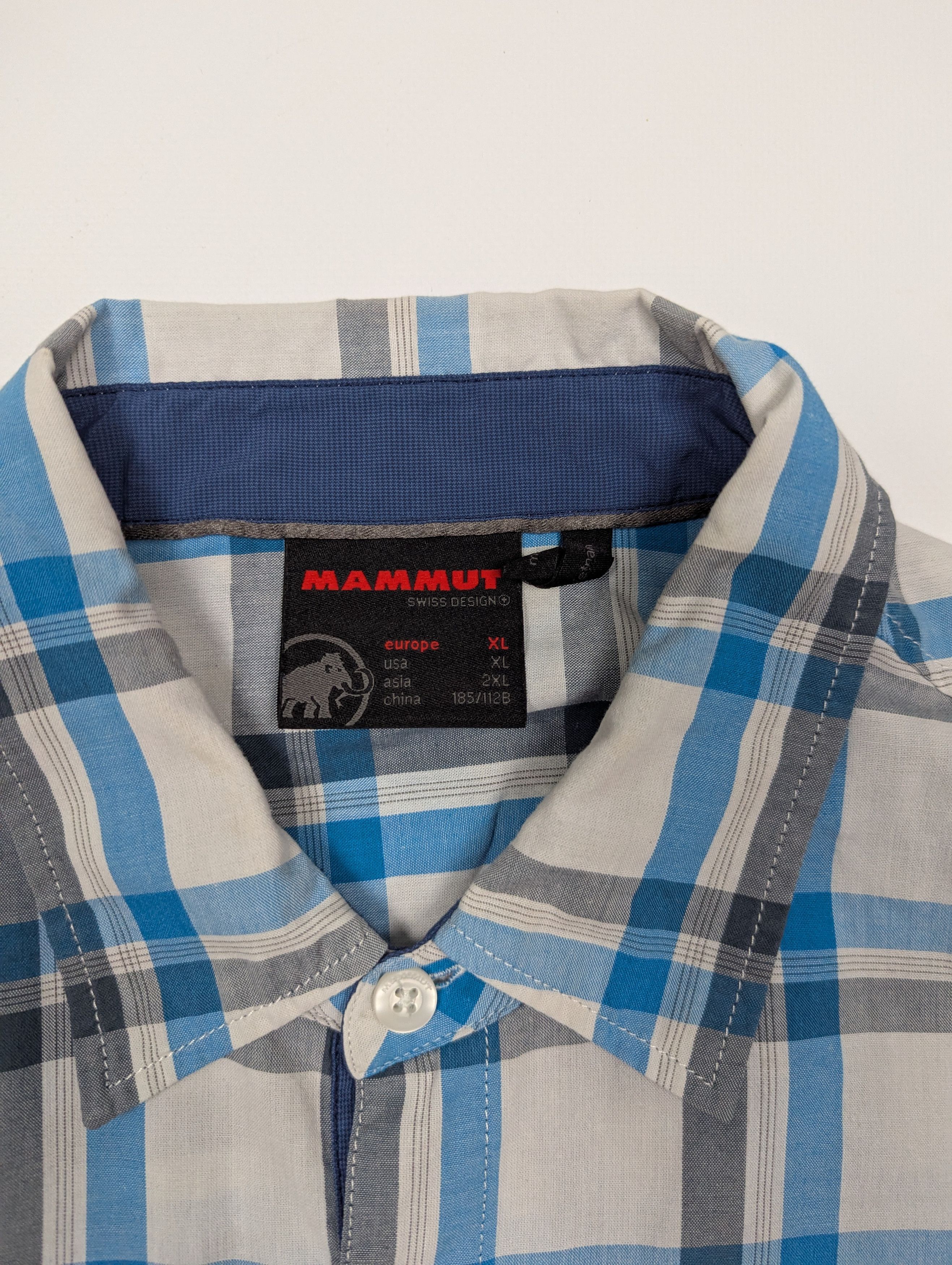 Mammut Mammut Men’s XL Short Sleeve Check Shirt Blue Grey Outdoor Size US XL / EU 56 / 4 - 6 Thumbnail
