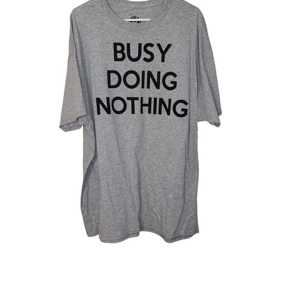 Designer CT257 Men's "Busy Doing Nothing" T-shirt 3XL Size US XXL / EU 58 / 5 - 1 Thumbnail