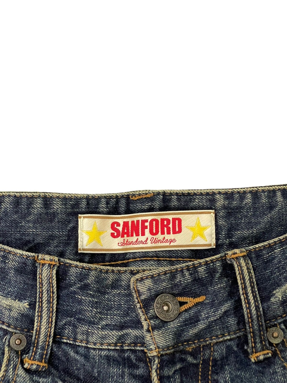 Japanese Brand Flare Jeans Sanford Distress Low Rise Boot Cut 8🟦1 Size US 30 / EU 46 - 11 Thumbnail