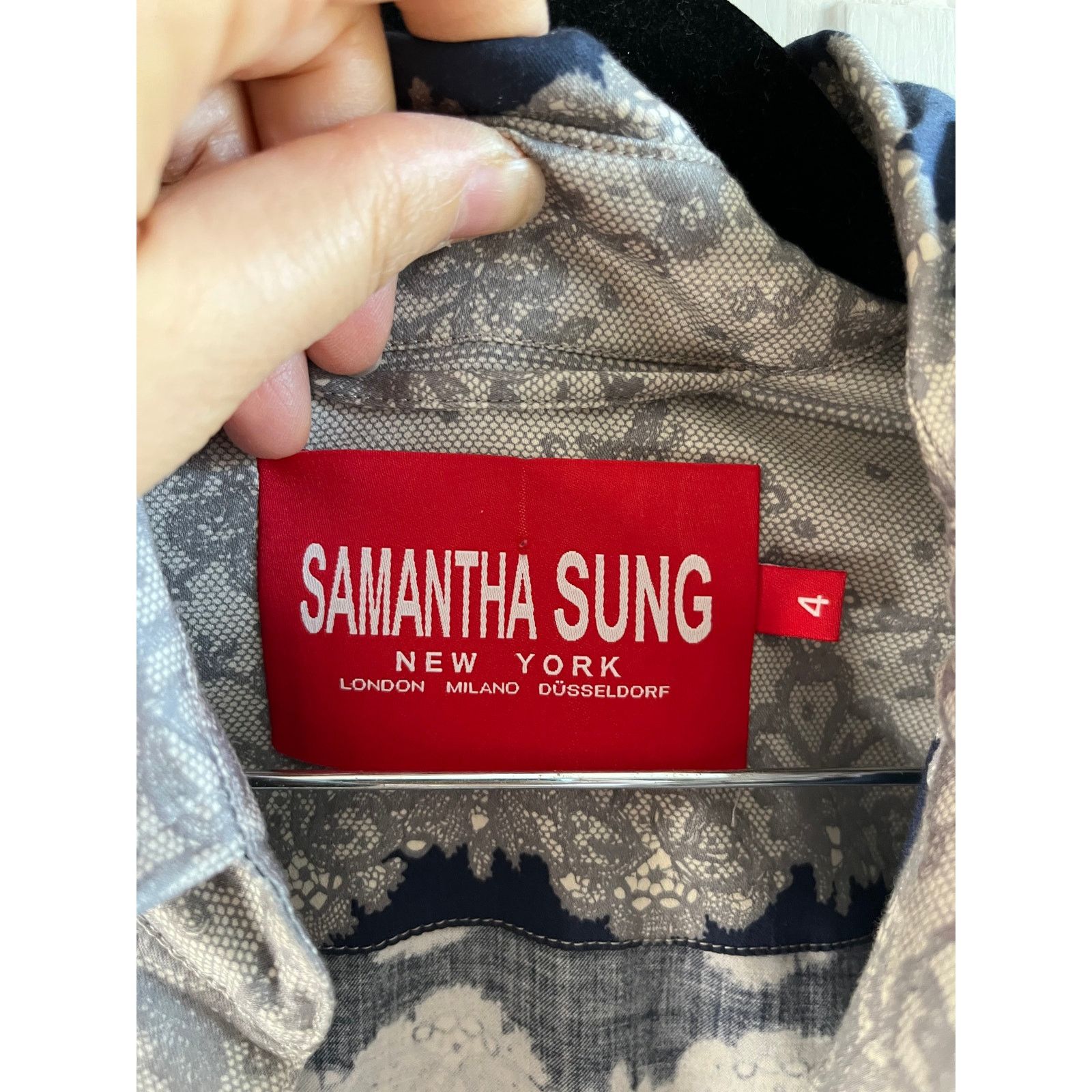 Samantha Sung amantha Sung Audrey Shirt Dress | Lace Batik Print | Sz 4 Size S / US 4 / IT 40 - 4 Thumbnail