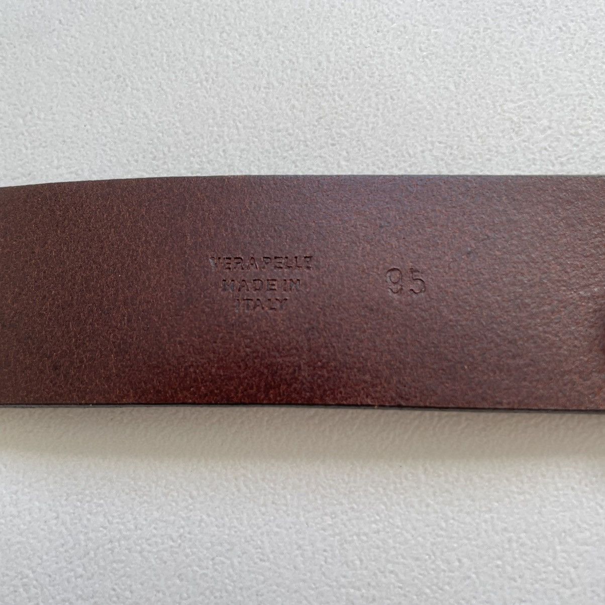 Maison Margiela S/S 11 ‘Woodgrain’ Buckle Leather Belt Size 36 - 11 Thumbnail