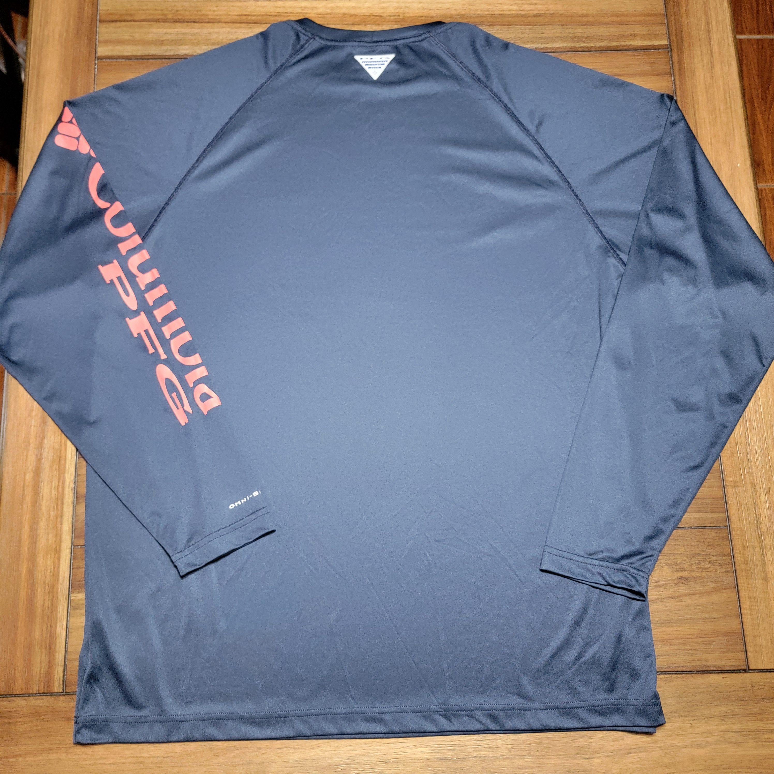 Columbia Columbia PFG LS Unisex Dark Blue Omni-Shade Tee - Size XL Size US XL / EU 56 / 4 - 4 Thumbnail