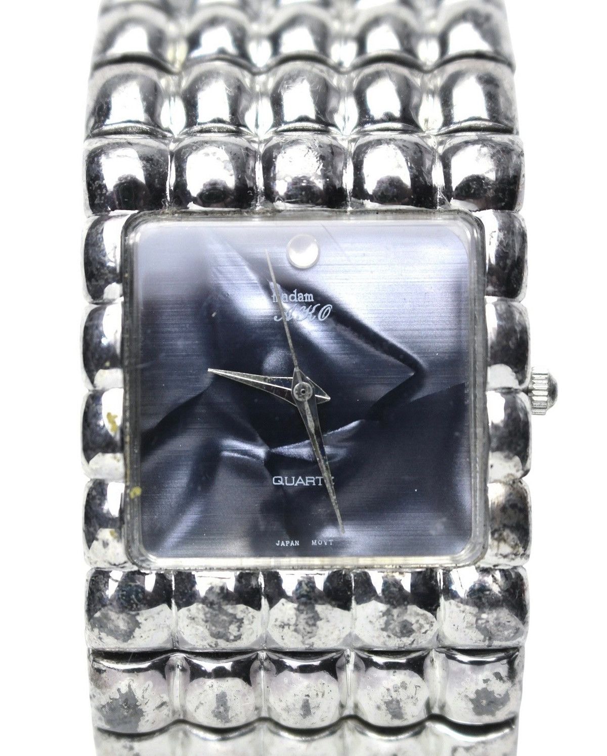 Vintage 2000S MADAM AKO JAPAN WIDE METAL STRETCH BAND WATCH Size ONE SIZE - 3 Thumbnail