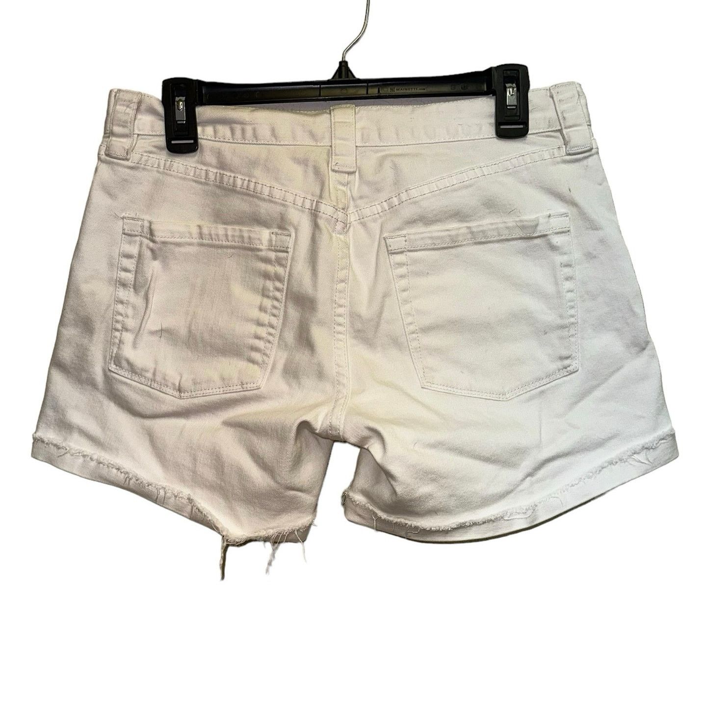 J.Crew J. Crew White Cutoff Cuffed Denin Shorts Size 28" / US 6 / IT 42 - 2 Thumbnail
