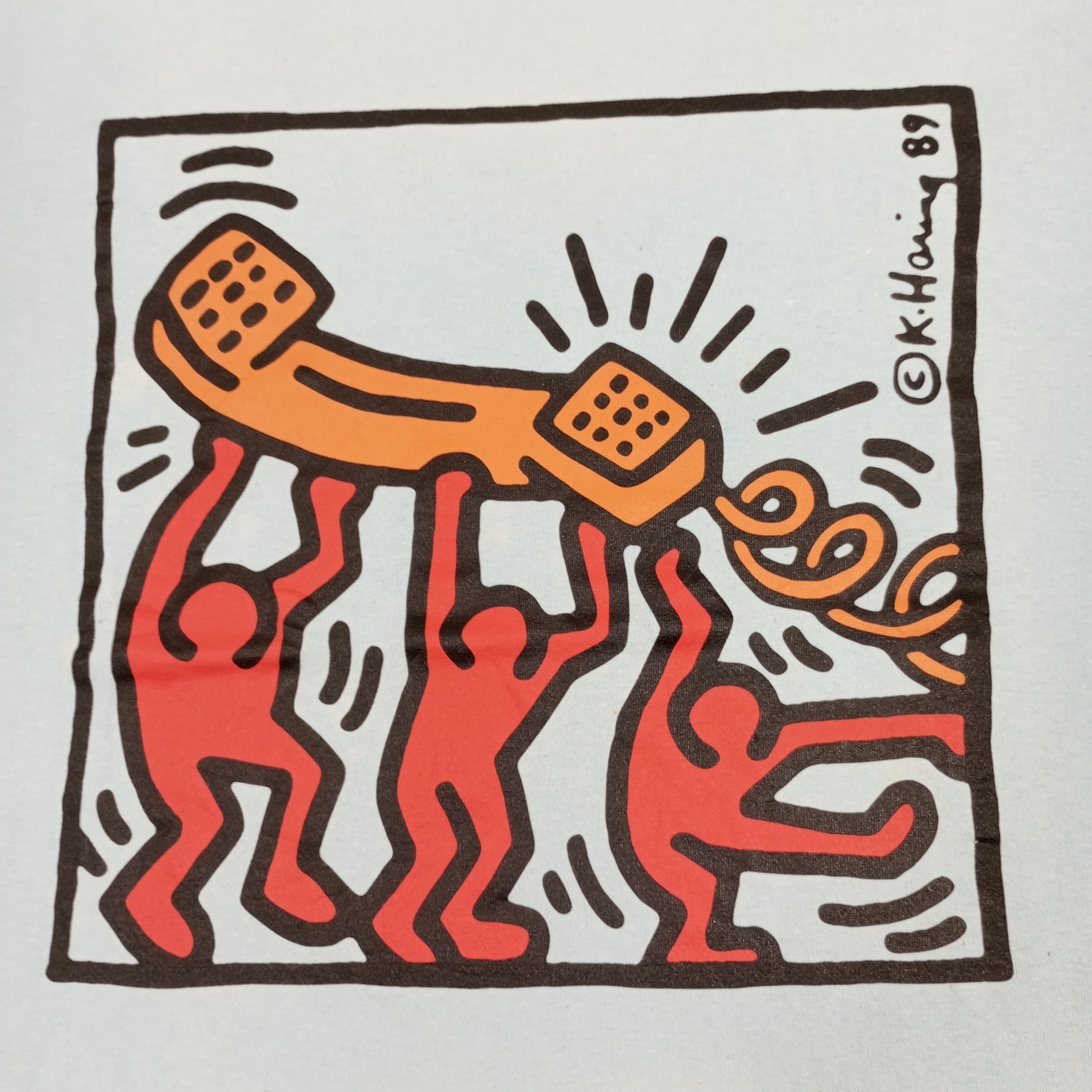 Japanese Brand × Keith Haring × Vintage Keith Haring X Uniqlo Streetwear Style Tshirt Size US L / EU 52-54 / 3 - 2 Thumbnail
