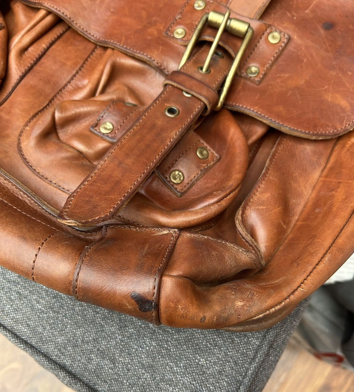 Handmade × Officine Creative Officine Creative Leather Briefcase Messenger (Much Worn) Size ONE SIZE - 16 Thumbnail