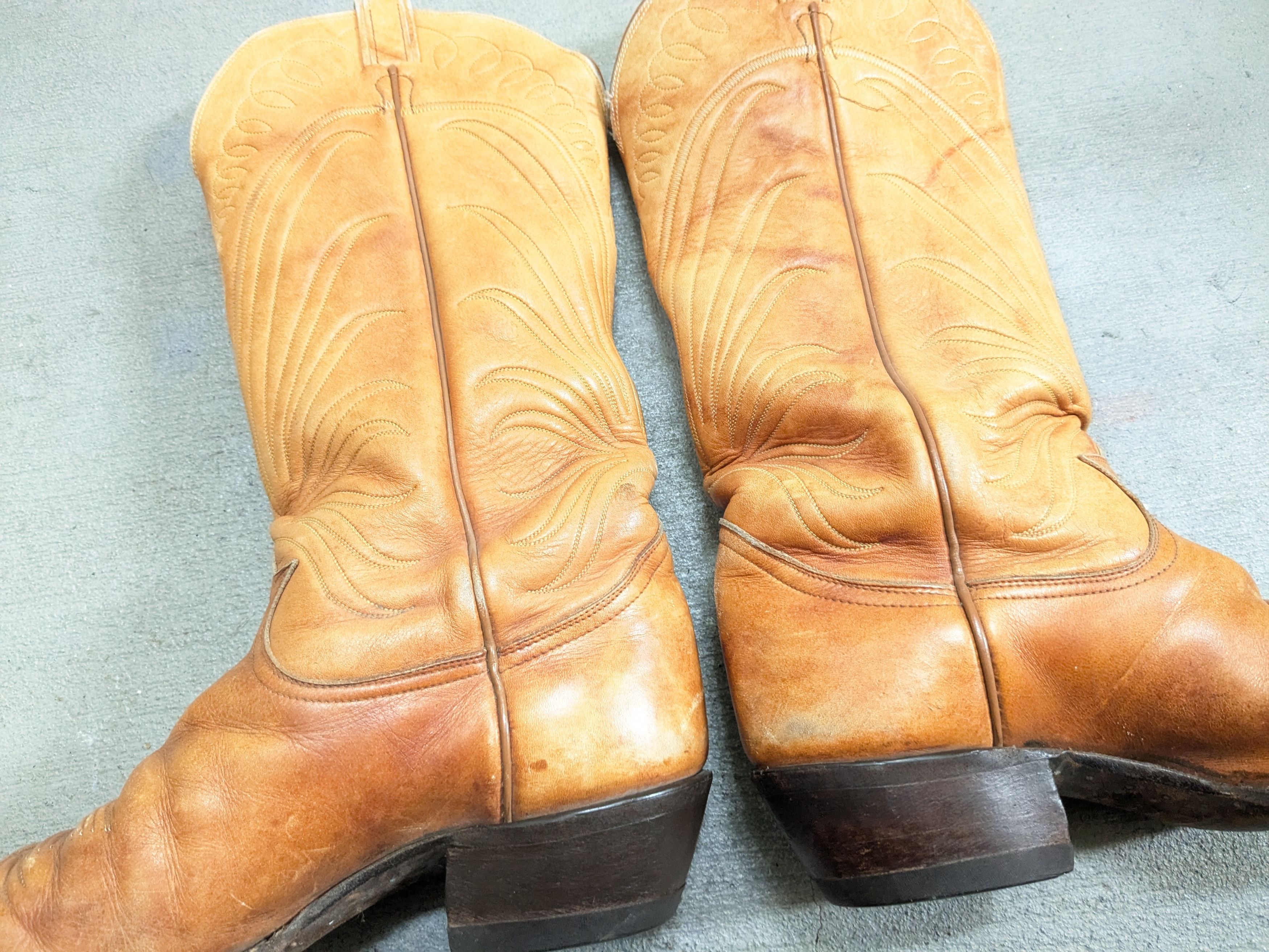 Tony Lama Tony Lama Cowboy Boots Brown 10 D Leather USA Americana Size US 10 / EU 43 - 10 Thumbnail