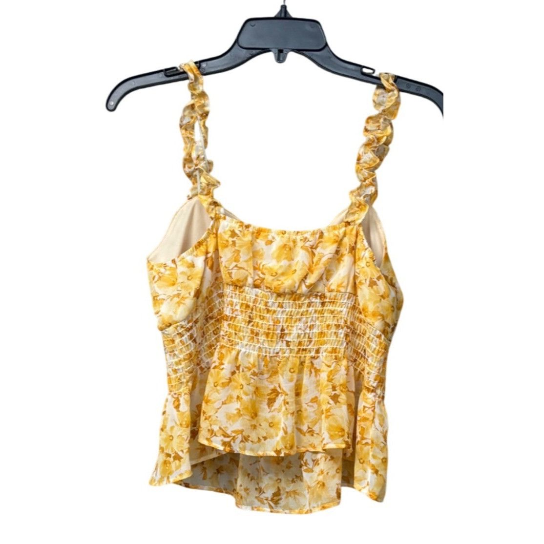 Other Lush Floral Tie Front Tank Top Gold Brown, Sz. M Size M / US 6-8 / IT 42-44 - 9 Thumbnail
