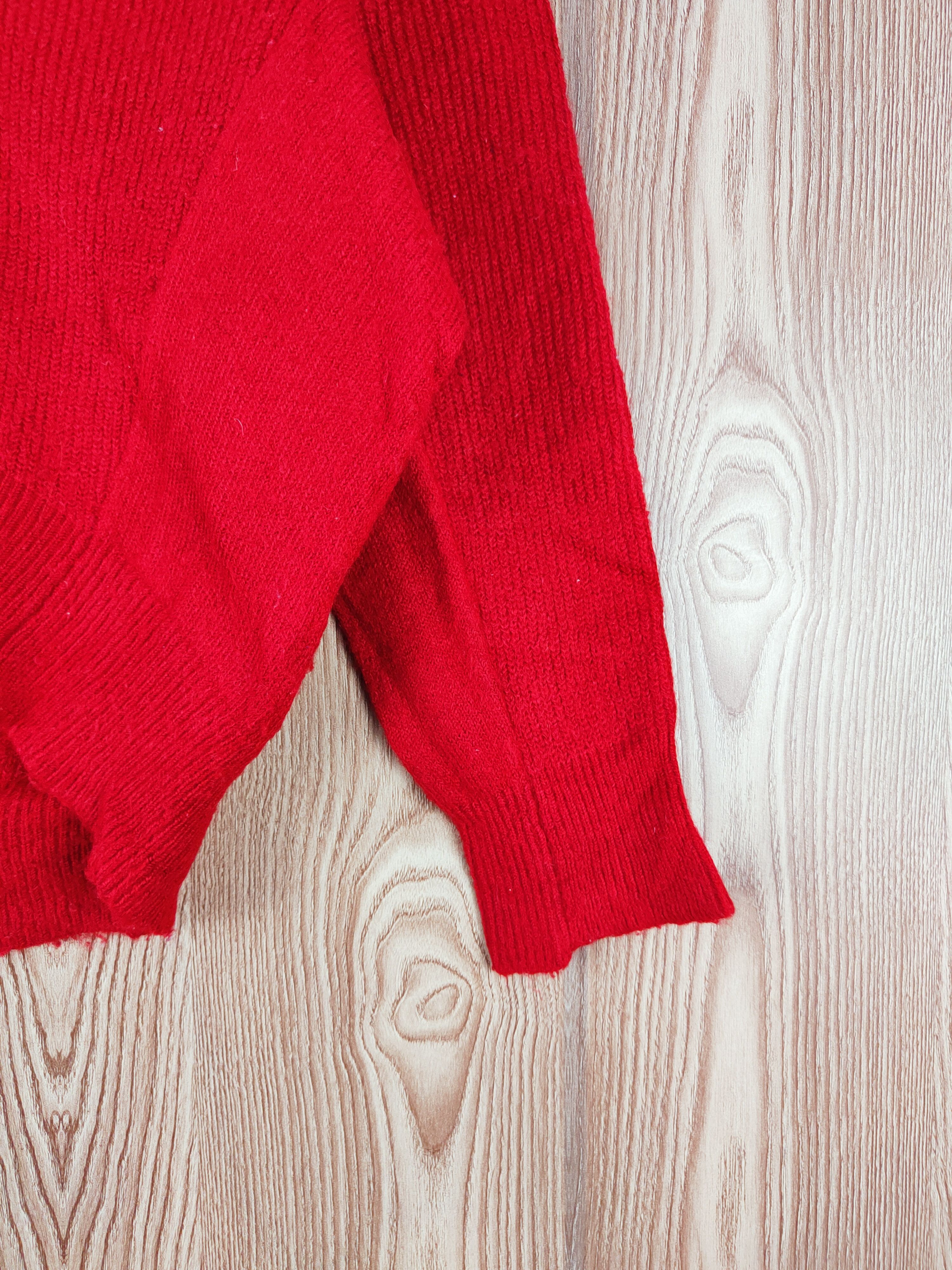 GU GU Red Knitwear Cardigan #W159 Size S / US 4 / IT 40 - 8 Thumbnail