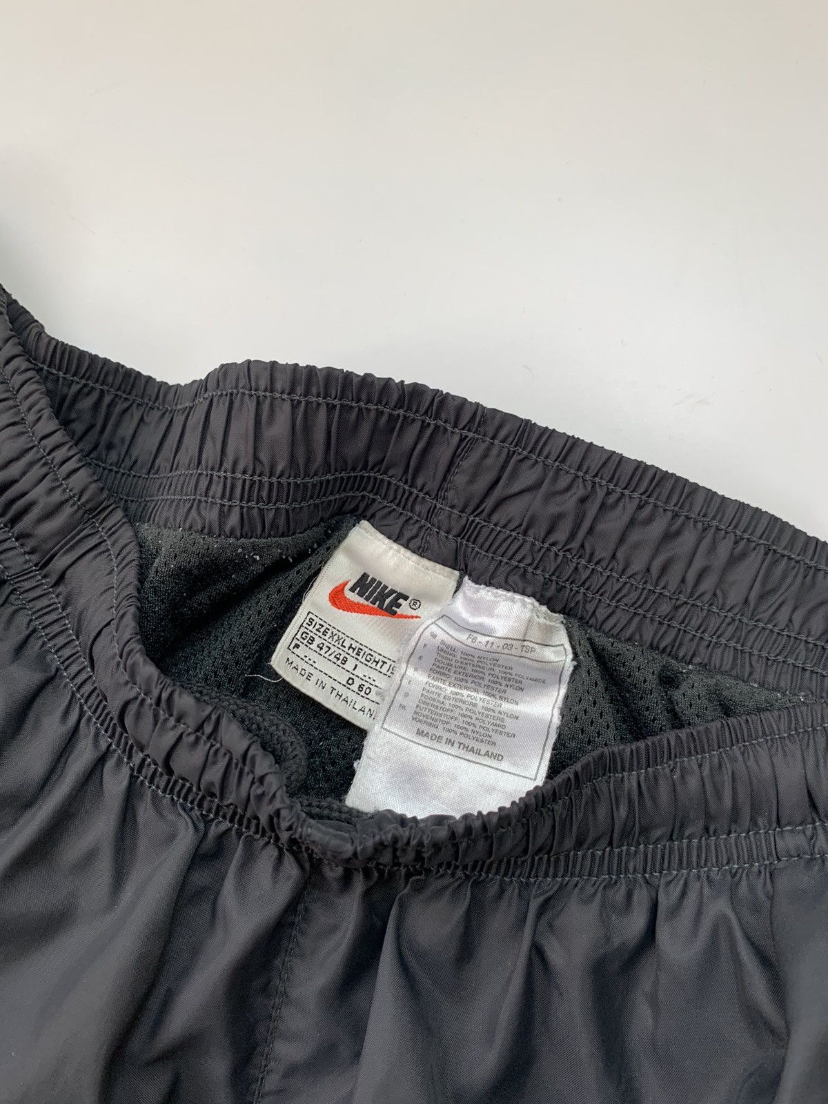 Other 90's NYLON NIKE BAGGY BUTTON TRACK PANTS Y2K SWOOSH LOGO Size US 38 / EU 54 - 15 Thumbnail