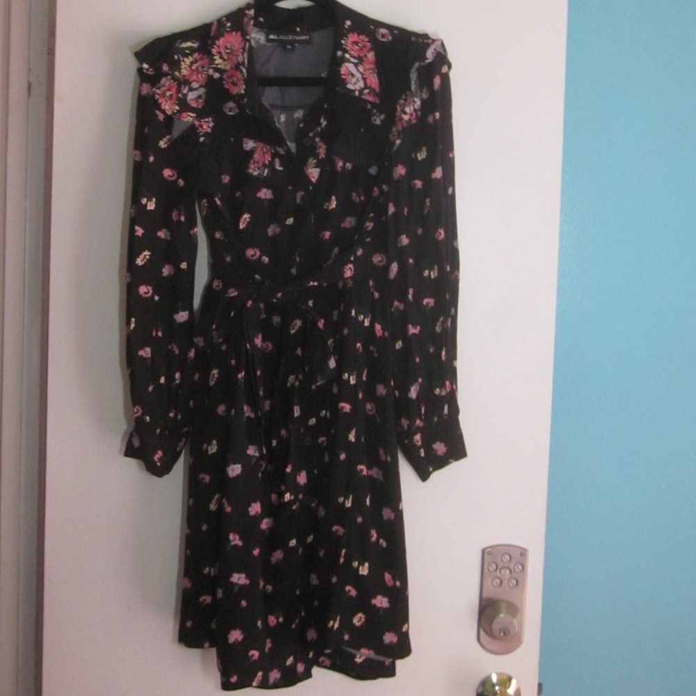 Jil Stuart Jill Stuart Women’s Size M Vintage 80’s Black Floral Midi Le Size M / US 6-8 / IT 42-44 - 2 Thumbnail