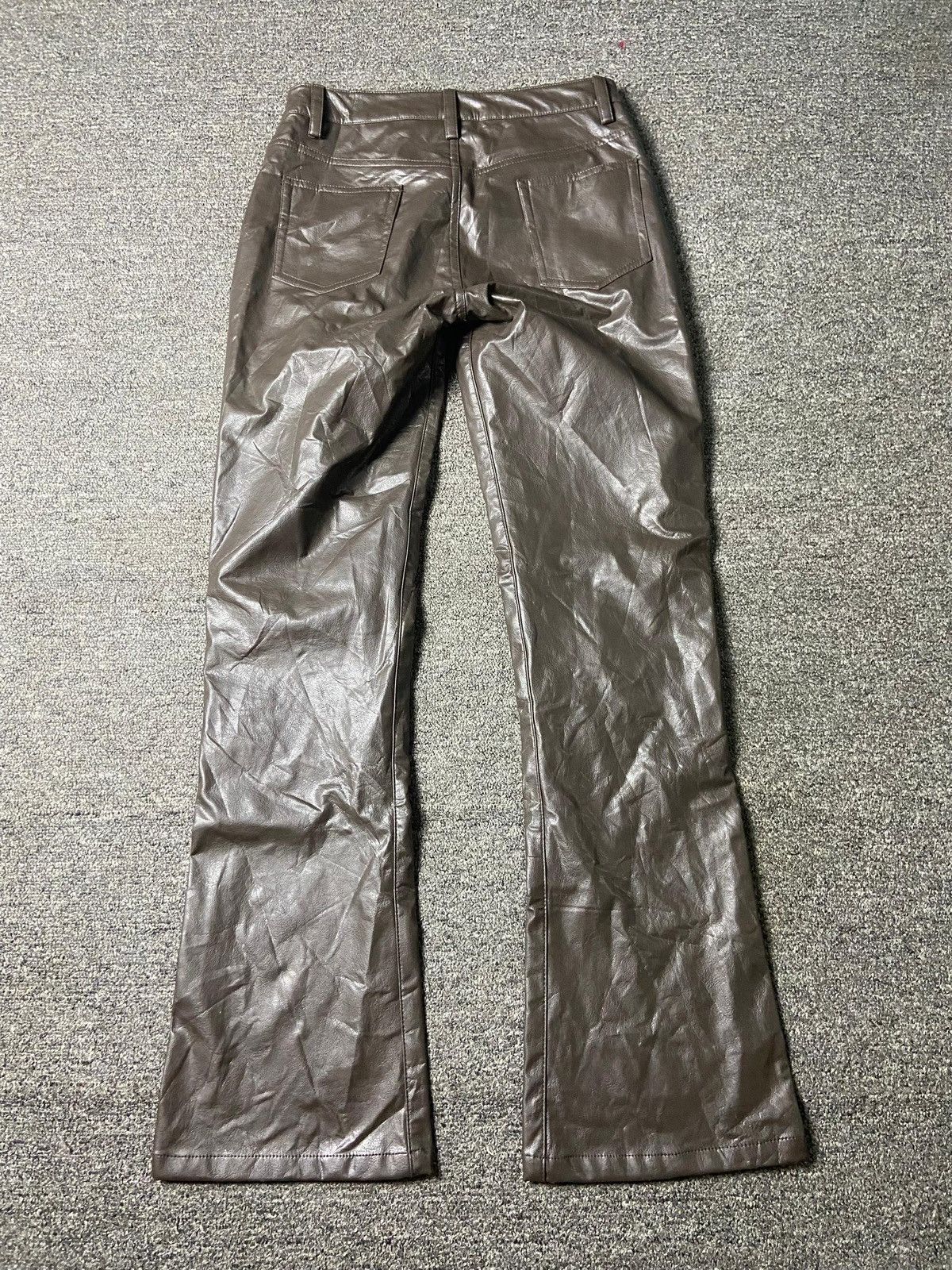 Japanese Brand Vintage Cigar Branch Flare Leather Pants (150) Size US 26 / EU 42 - 2 Thumbnail