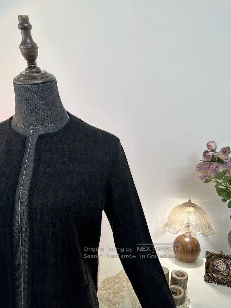 Hermes Hermes Cashmere Knit Open Front Long Sleeve Jacket - Dark Size M / US 6-8 / IT 42-44 - 3 Thumbnail