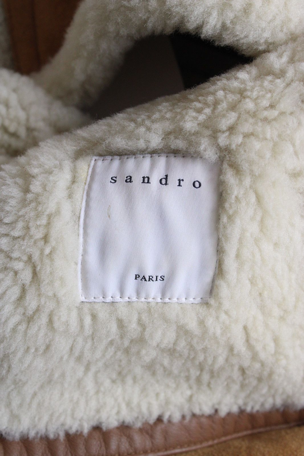 Sandro SANDRO Royal Jacket Women's MEDIUM Shearling Button Up Polo Size M / US 6-8 / IT 42-44 - 5 Thumbnail