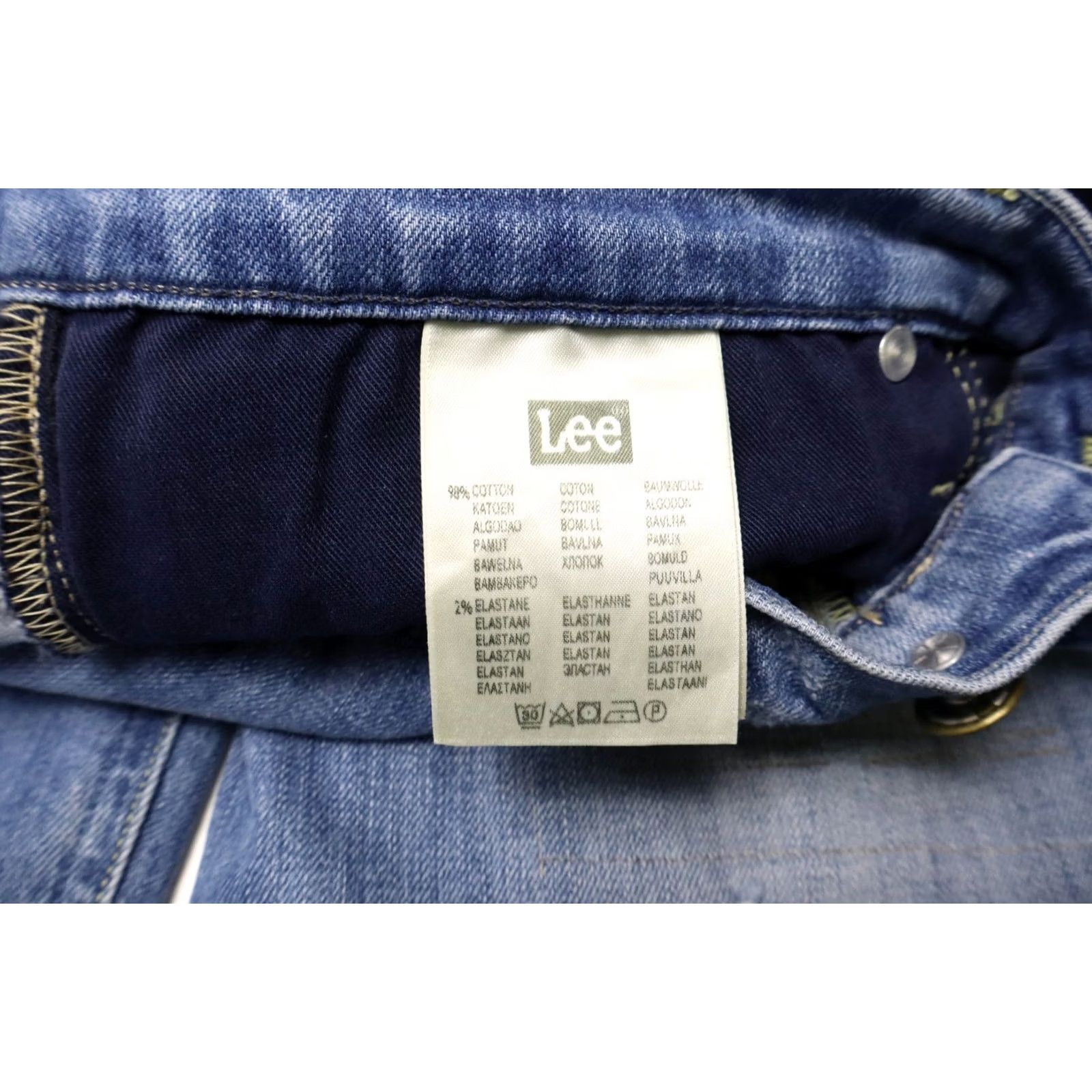 Lee LEE Arvin Jeans Slim Blue Men W33/L32 Distressed Whiskers Fade Effect Slim Fit Size US 33 - 6 Thumbnail