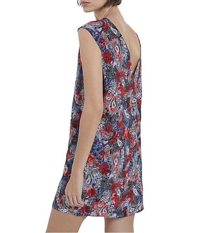 The Kooples Silk Boatneck Paisley Floral Dress