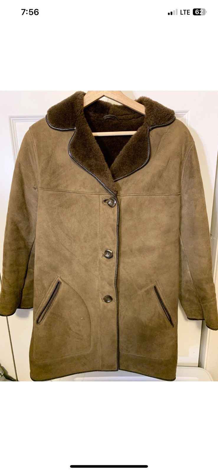 Other Lakeland womens sz 8 suede sheepskin leather coat brown Size M / US 6-8 / IT 42-44 - 6 Thumbnail