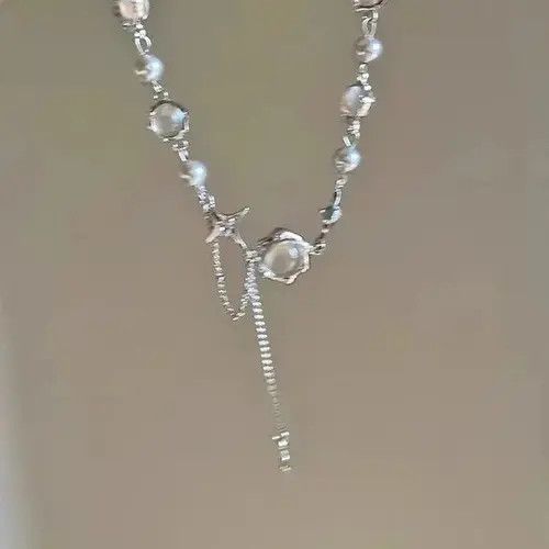 Vintage Electro Chain Crystal Stone Shiny Abstract Star Pop Choker Size ONE SIZE - 2 Thumbnail