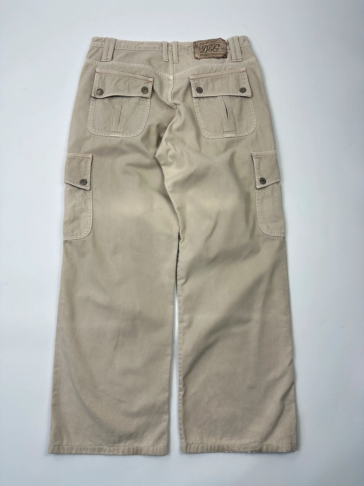 Dolce & Gabbana Dolce & Gabbana 00’s Beige Cargo Wide Legs Pants Size US 26 / EU 42 - 4 Thumbnail
