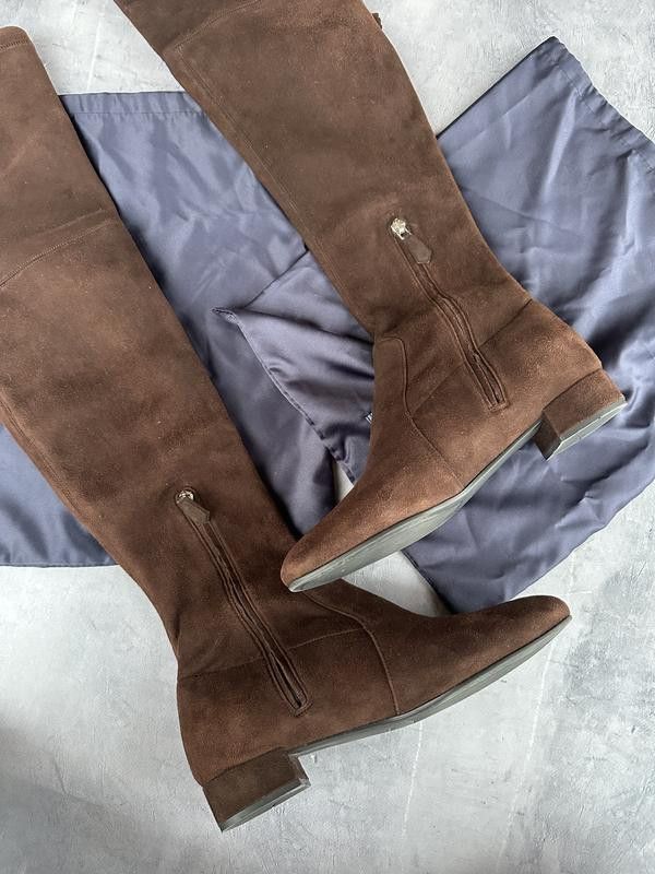 Prada PRADA VELOUR OVER-THE-KNEE BOOTS Size US 9.5 / IT 39.5 - 2 Thumbnail